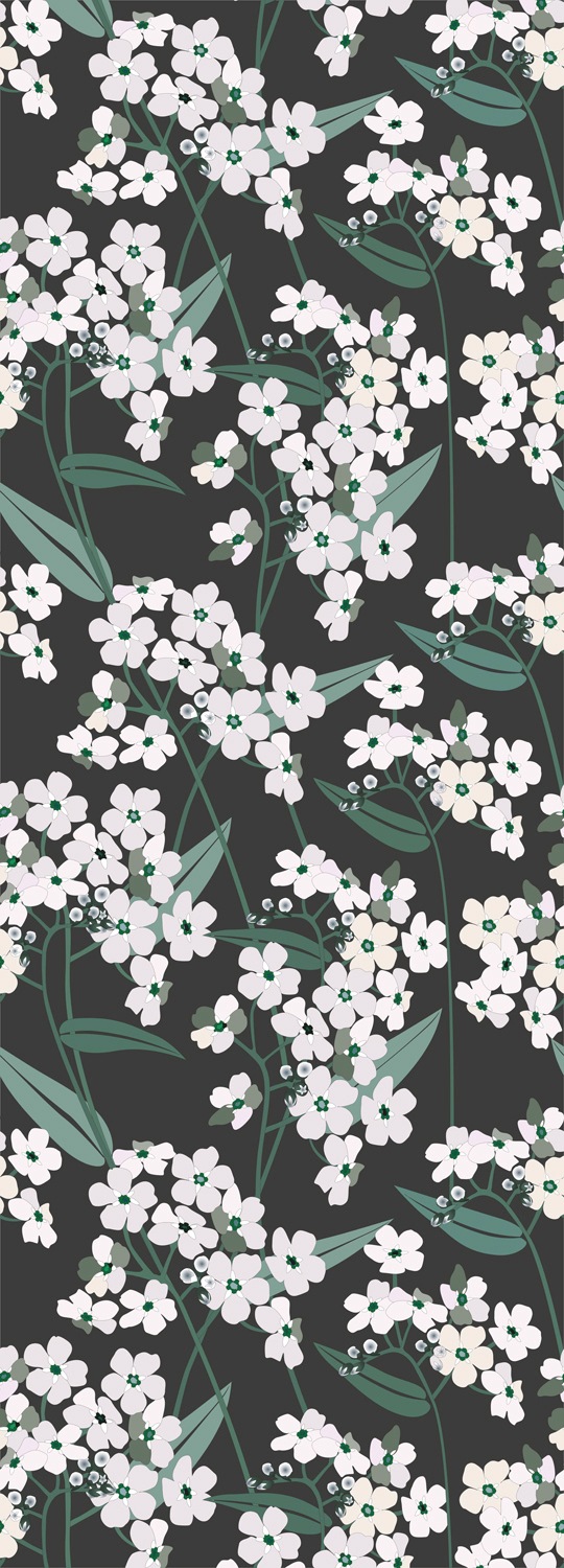 Image of queence Vinyltapete "Nino" Motiv bedruckt botanisch floral gemustert natürlich glatt 90x250cm, selbstklebend, kinderleichte Anbringung, Sticker