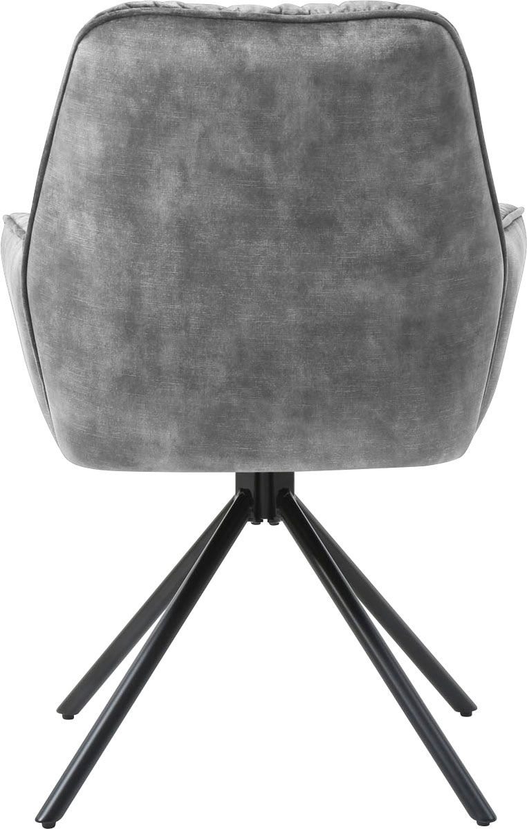 SalesFever Esszimmerstuhl »Ottawa Armlehnstuhl«, 1 St., Samtvelours, Esszimmersessel 360°Drehfunktion, Drehstuhl, Armlehnstuhl