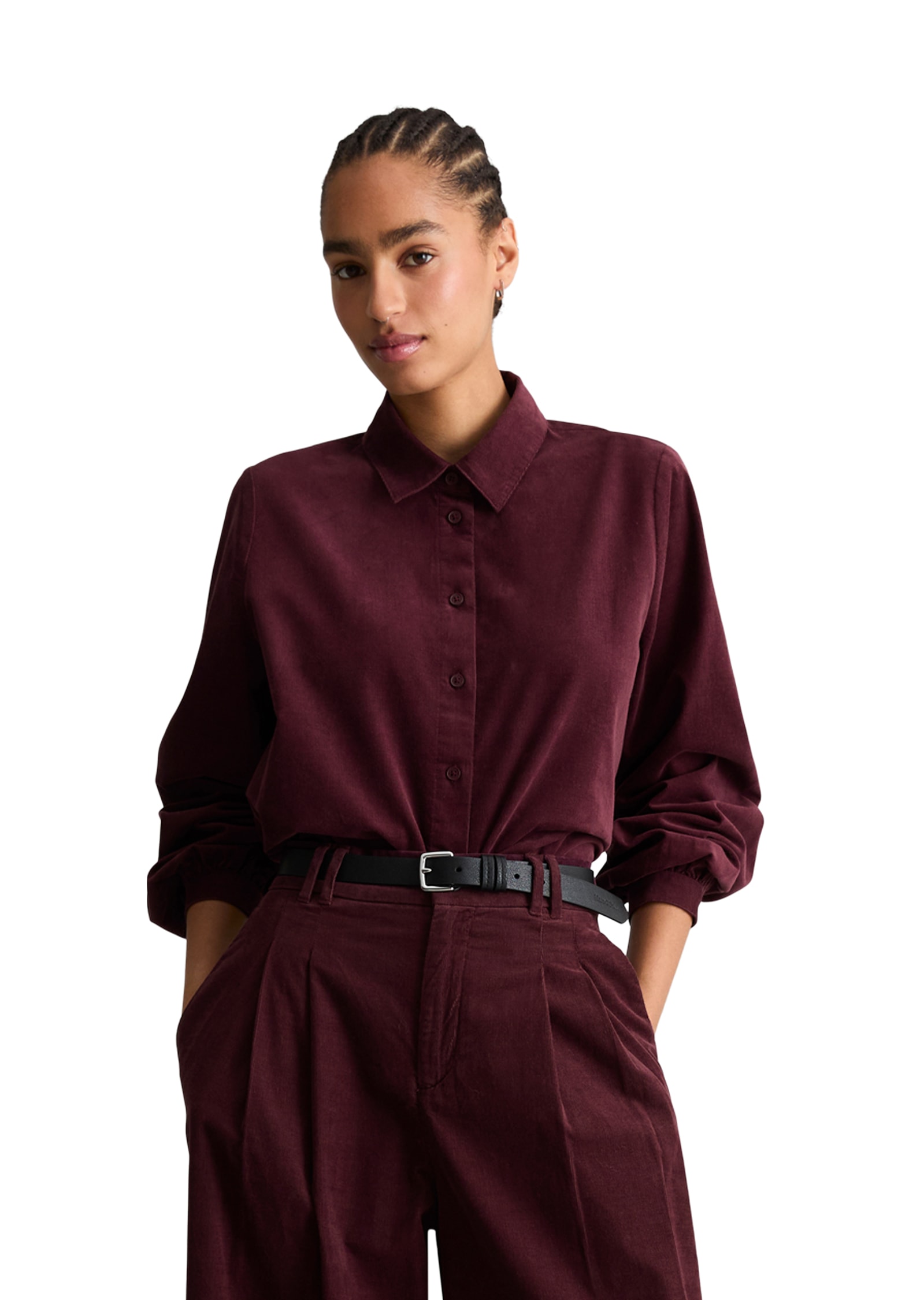 Image of Marc OPolo DENIM Hemdbluse aus reiner Bio-Baumwolle, Rückenpasse