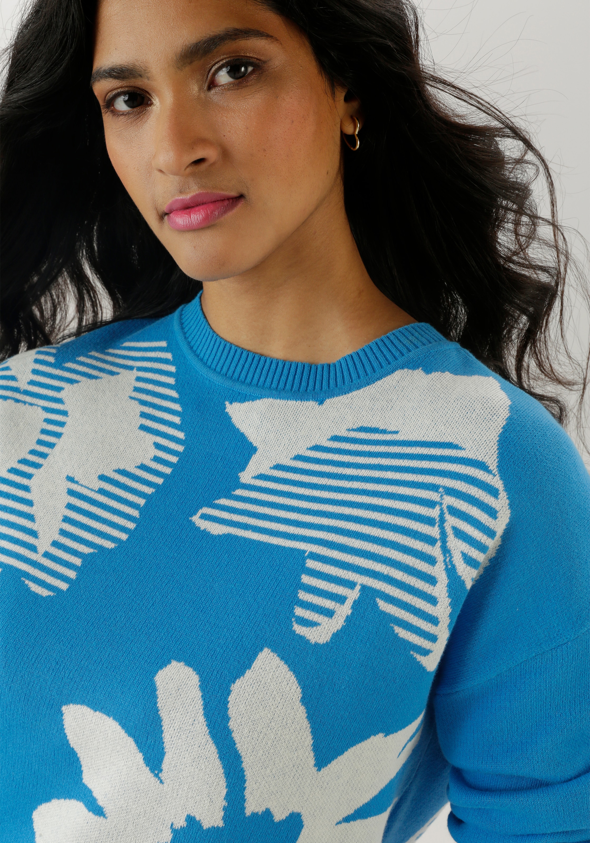 Aniston SELECTED Strickpullover, mit trendiger und grossflächiger Jacquardmusterung