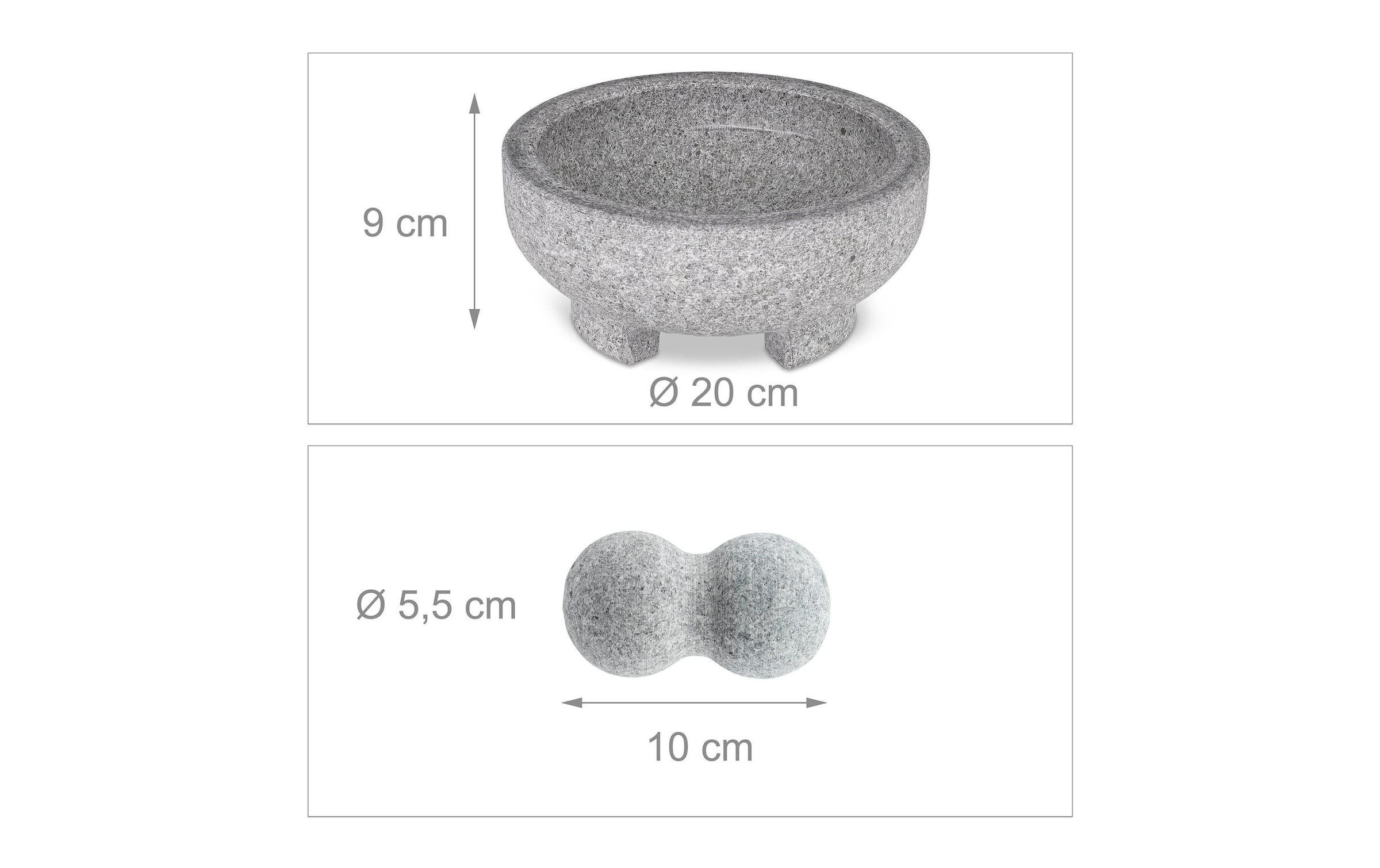 relaxdays Mortier »20 cm«