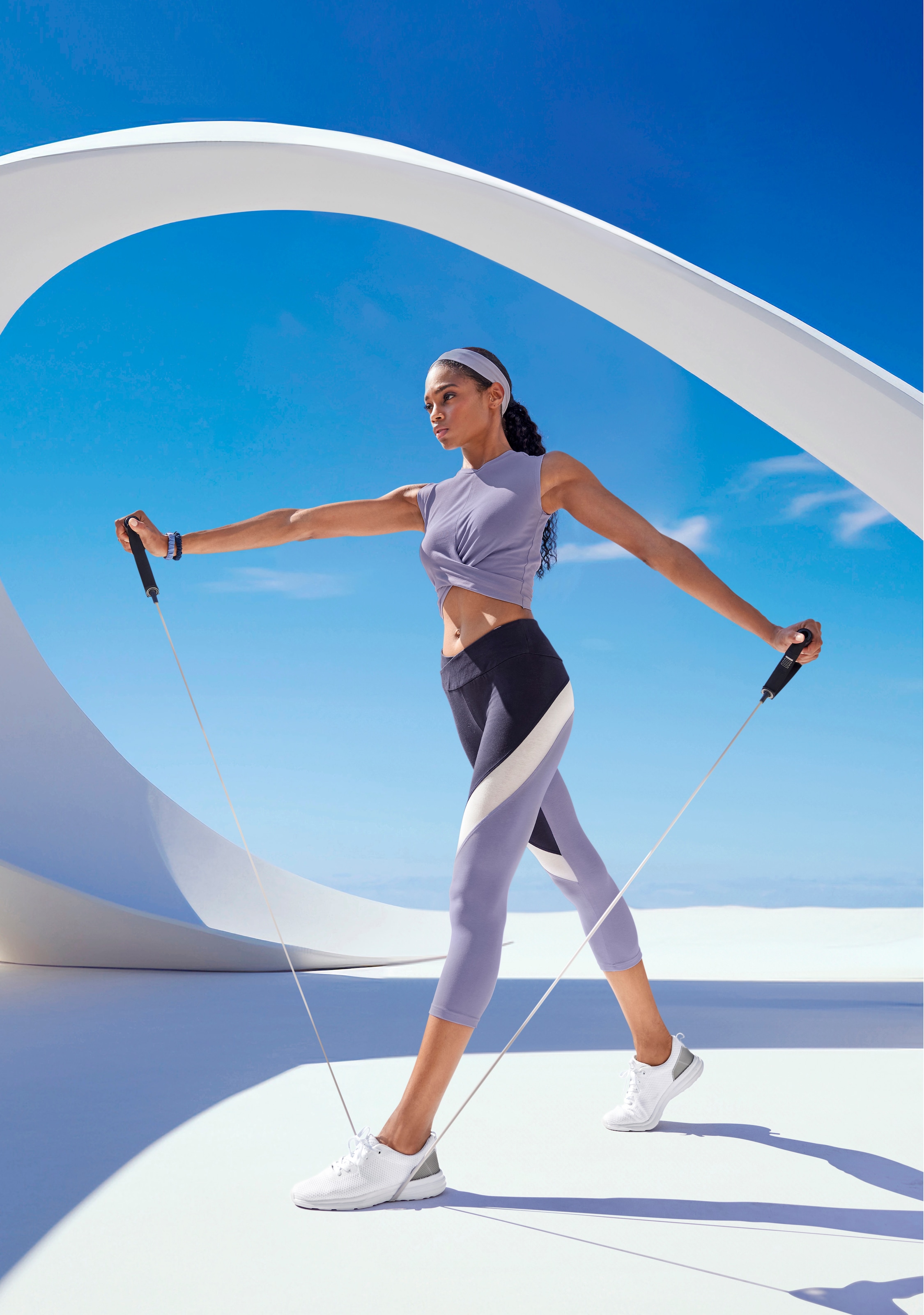 LASCANA ACTIVE Caprihose »-Sporthose«, in Colourblockingdesign