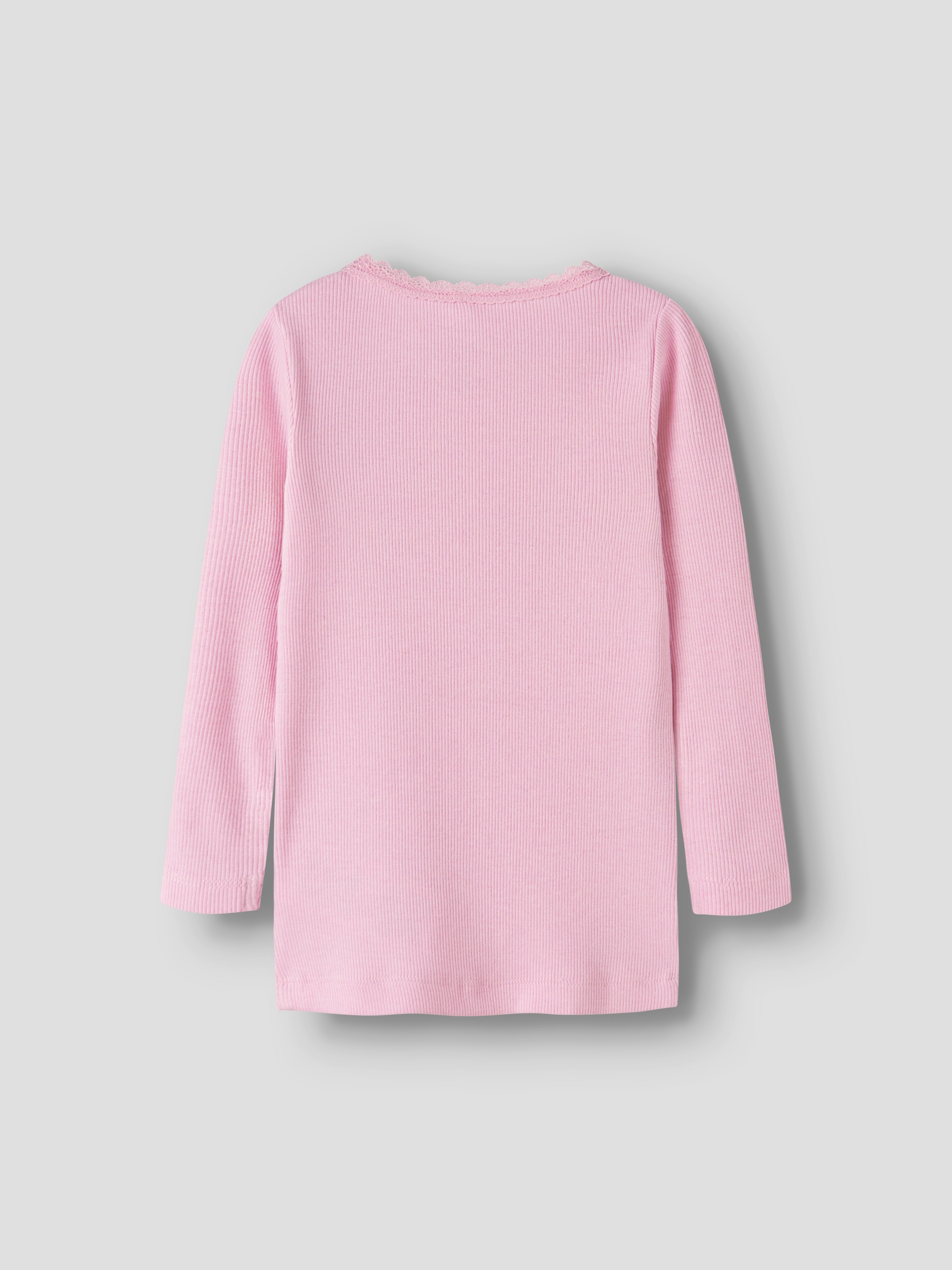 Name It Langarmshirt »NMFKAB LS TOP NOOS«, in Feinripp und mit süsser Spitzenkante am Ausschnitt