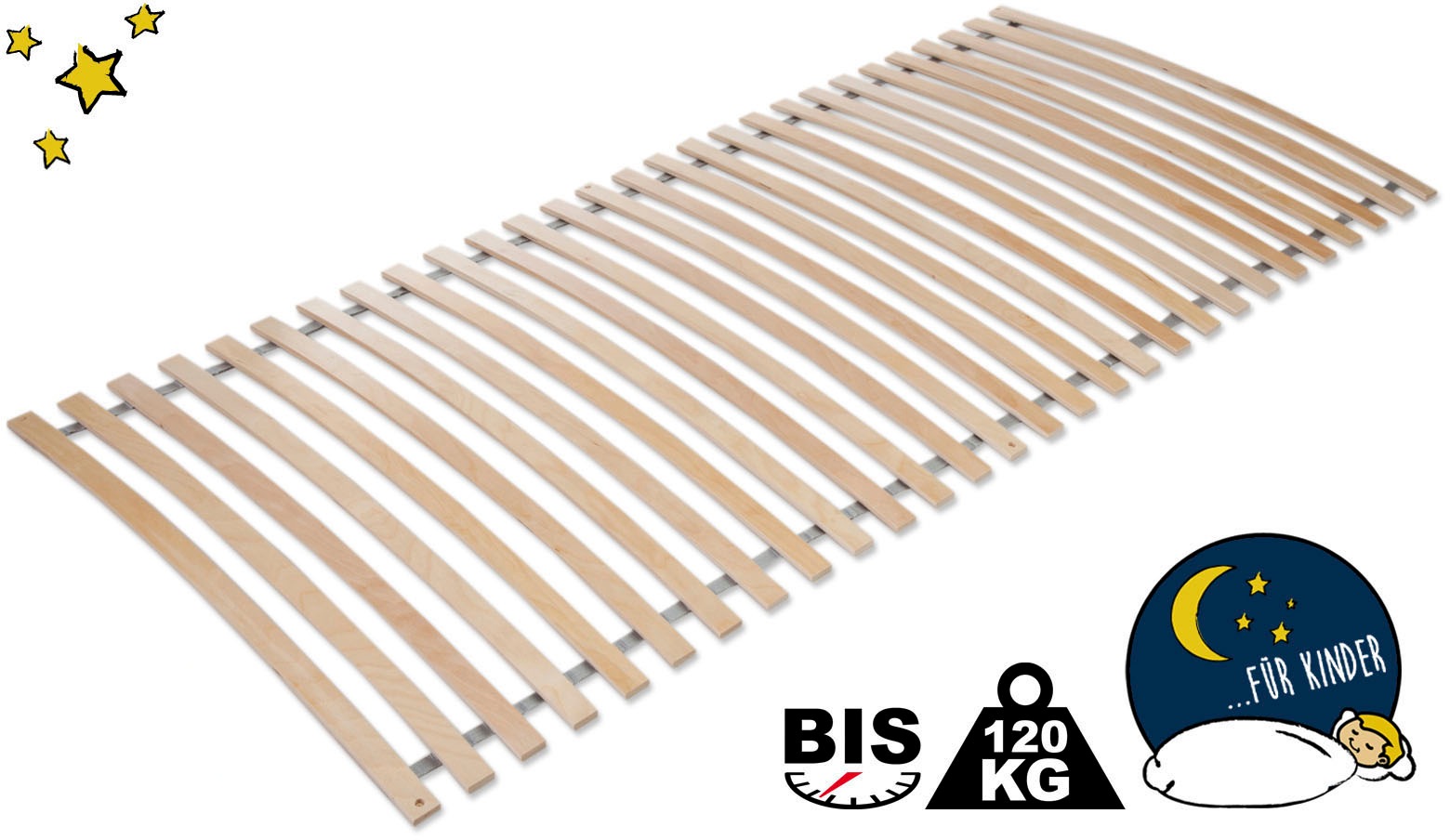 Image of GOODproduct Rollrost "Kid plus, 90x200, 140x200 cm und weiteren Grössen" leichtes Handling, da gerollt und fertig montiert