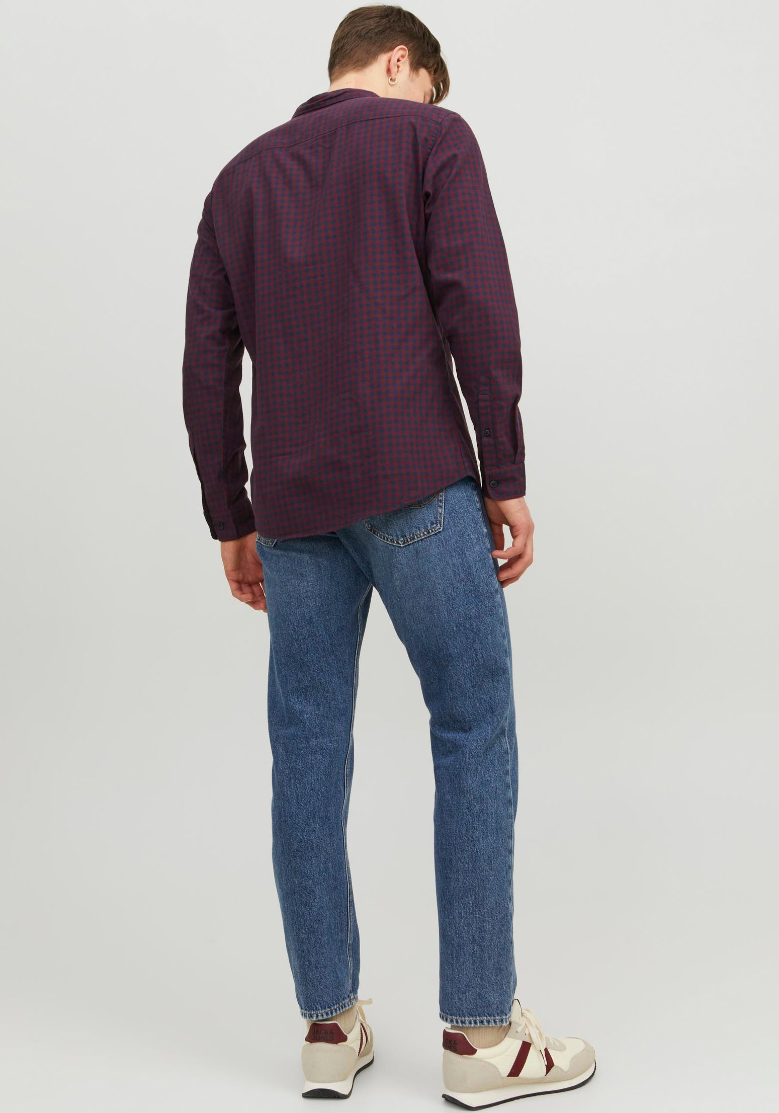 Jack & Jones Langarmhemd »JJEGINGHAM TWILL SHIRT L/S NOOS«