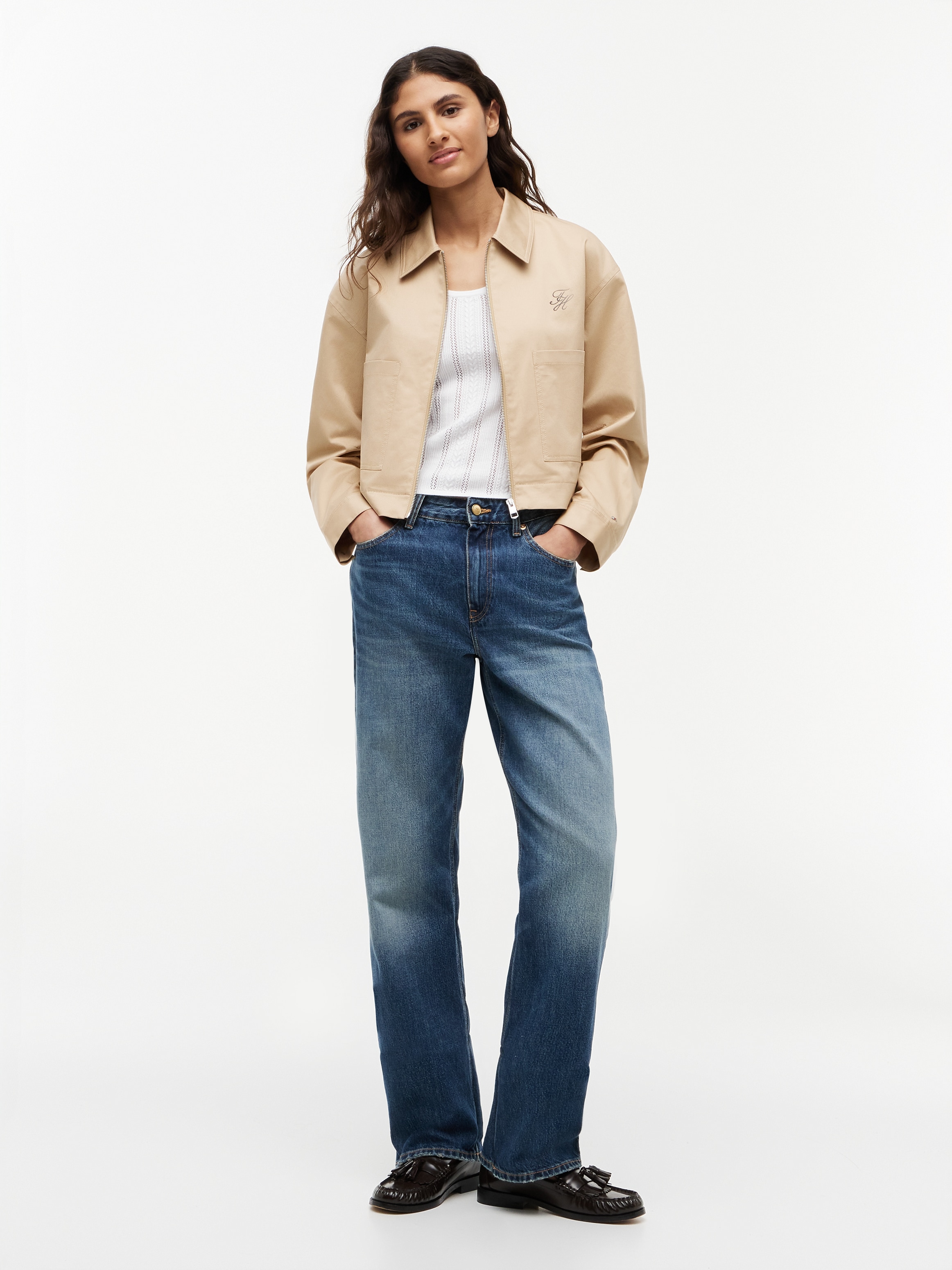 Tommy Hilfiger Veste courte »CHINO DRESSING SHORT JACKET« ohne Kapuze Baumwollmischung