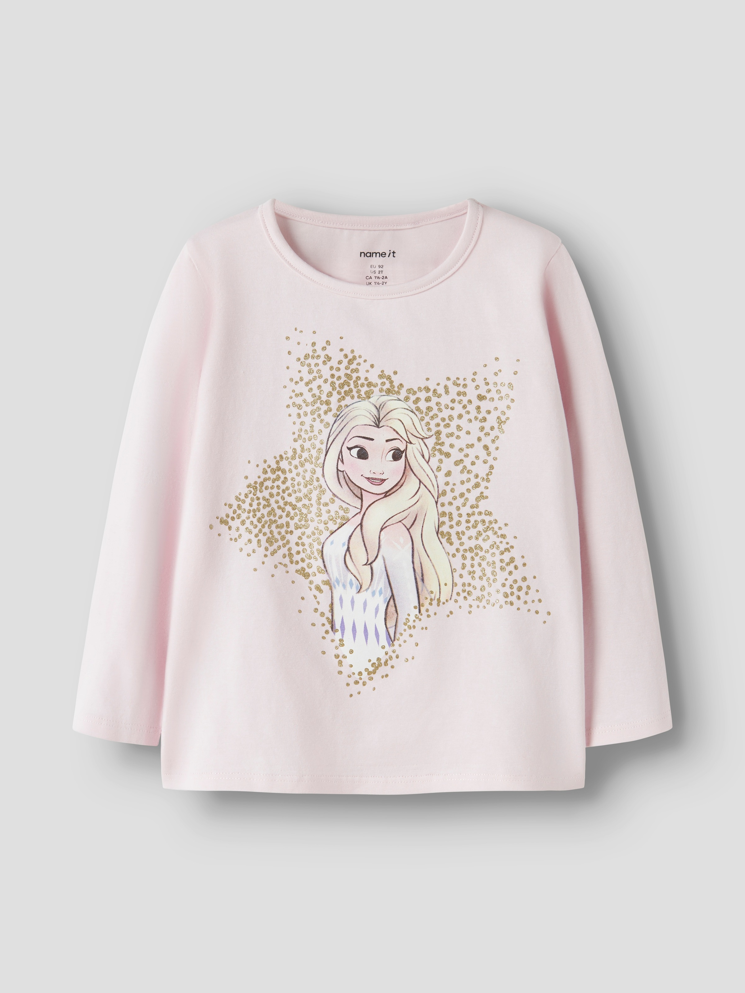 Name It T-shirt à manches longues »NMFSOMA FROZEN LS NREG TOP WDI« Baumwollmischung, regular fit, die Eiskönigin: mit Elsa Glitzerdruck