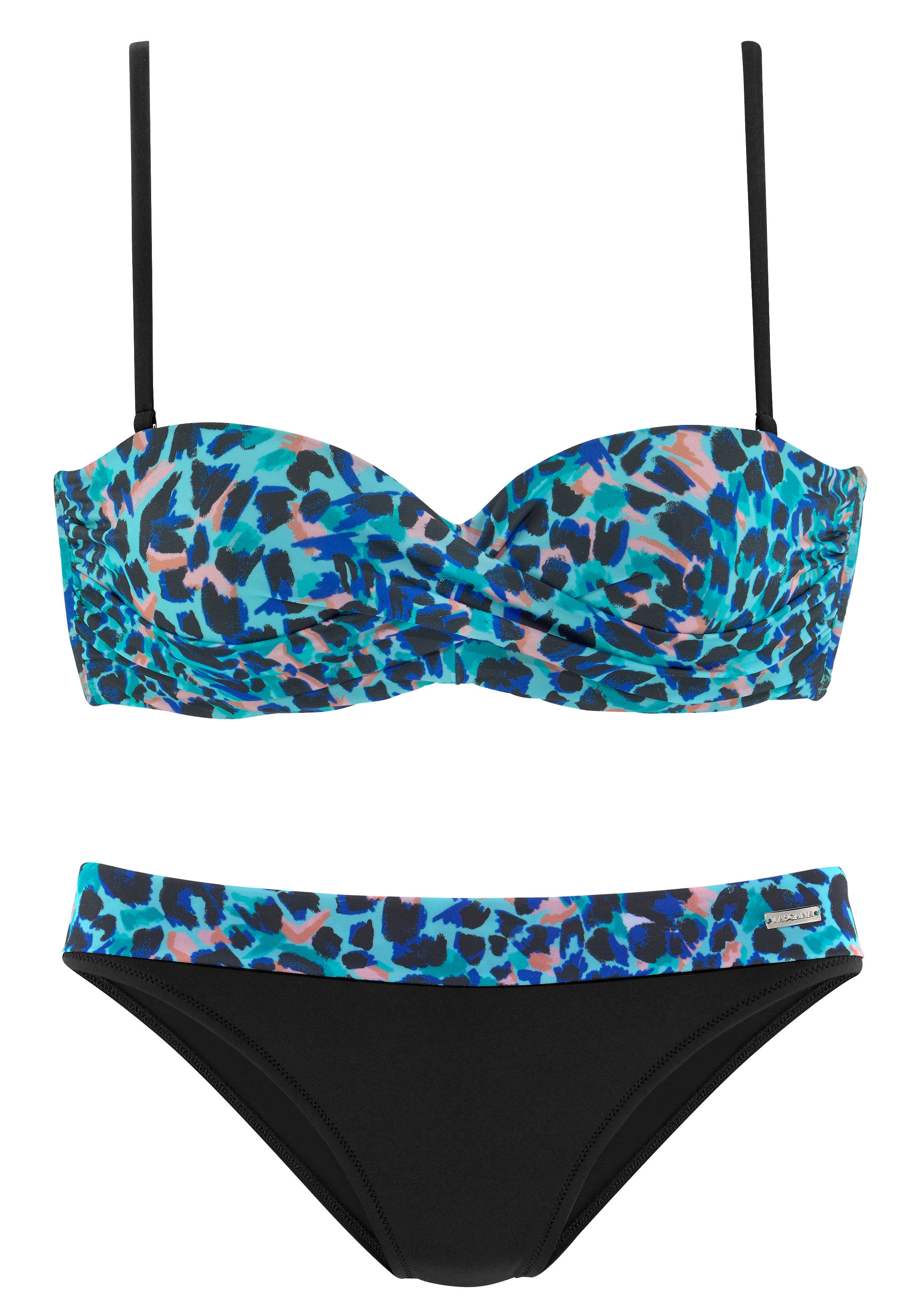 LASCANA Bügel-Bandeau-Bikini, im Animaldesign