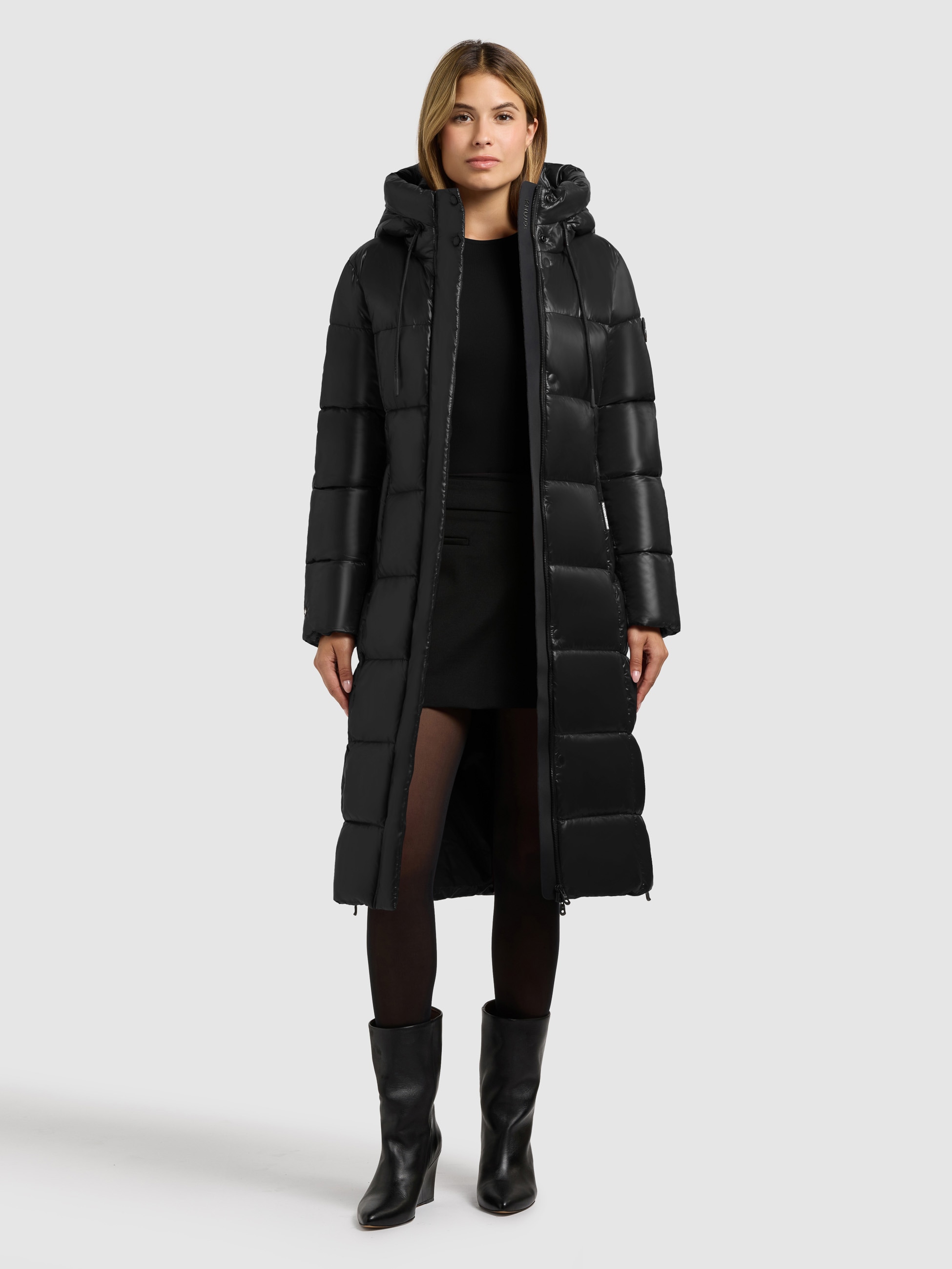 khujo Steppmantel »WILLA« praktische Seitenschlitze mit Reissverschluss
