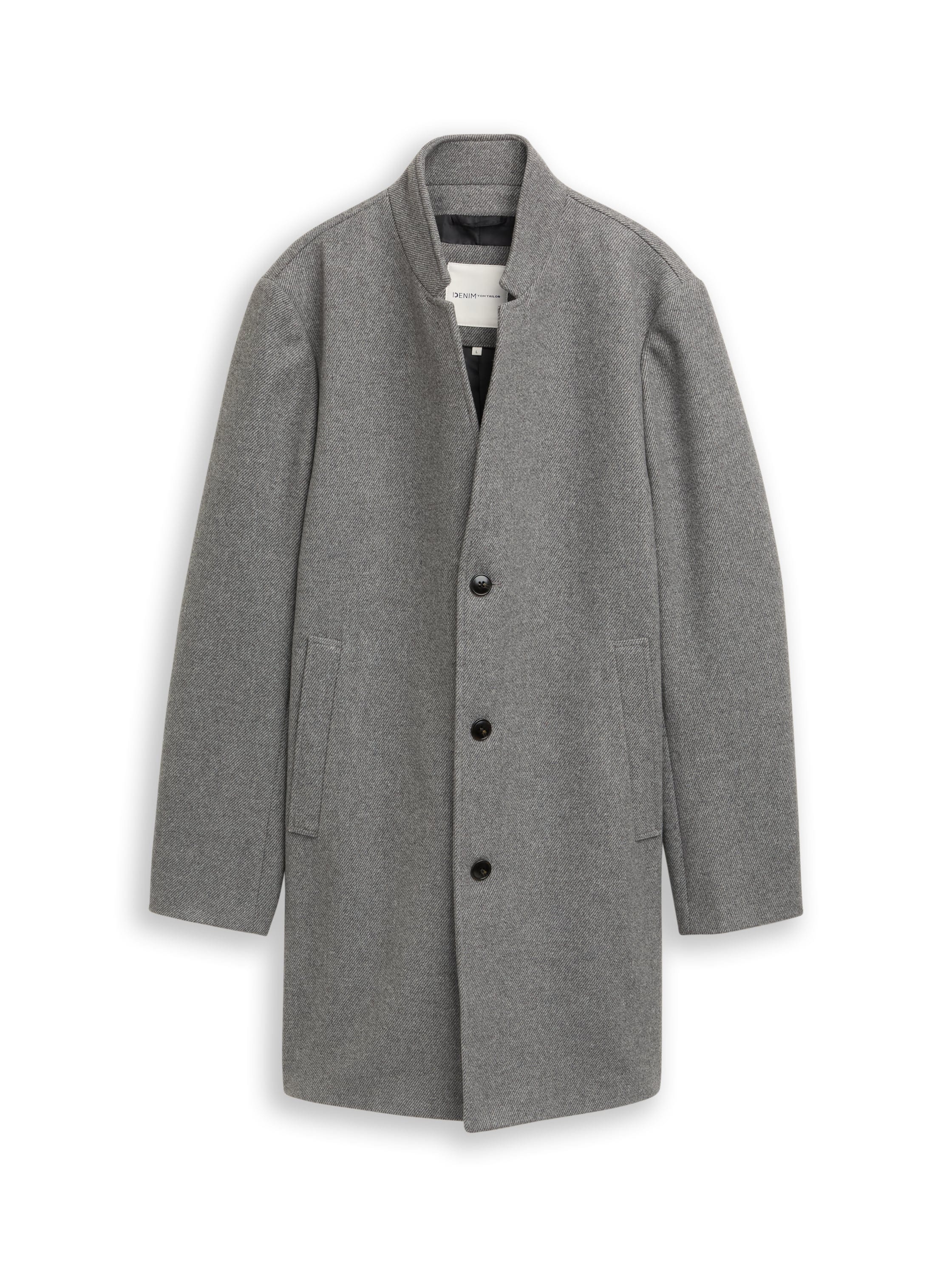 TOM TAILOR Denim Wolljacke, mit Stehkragen
