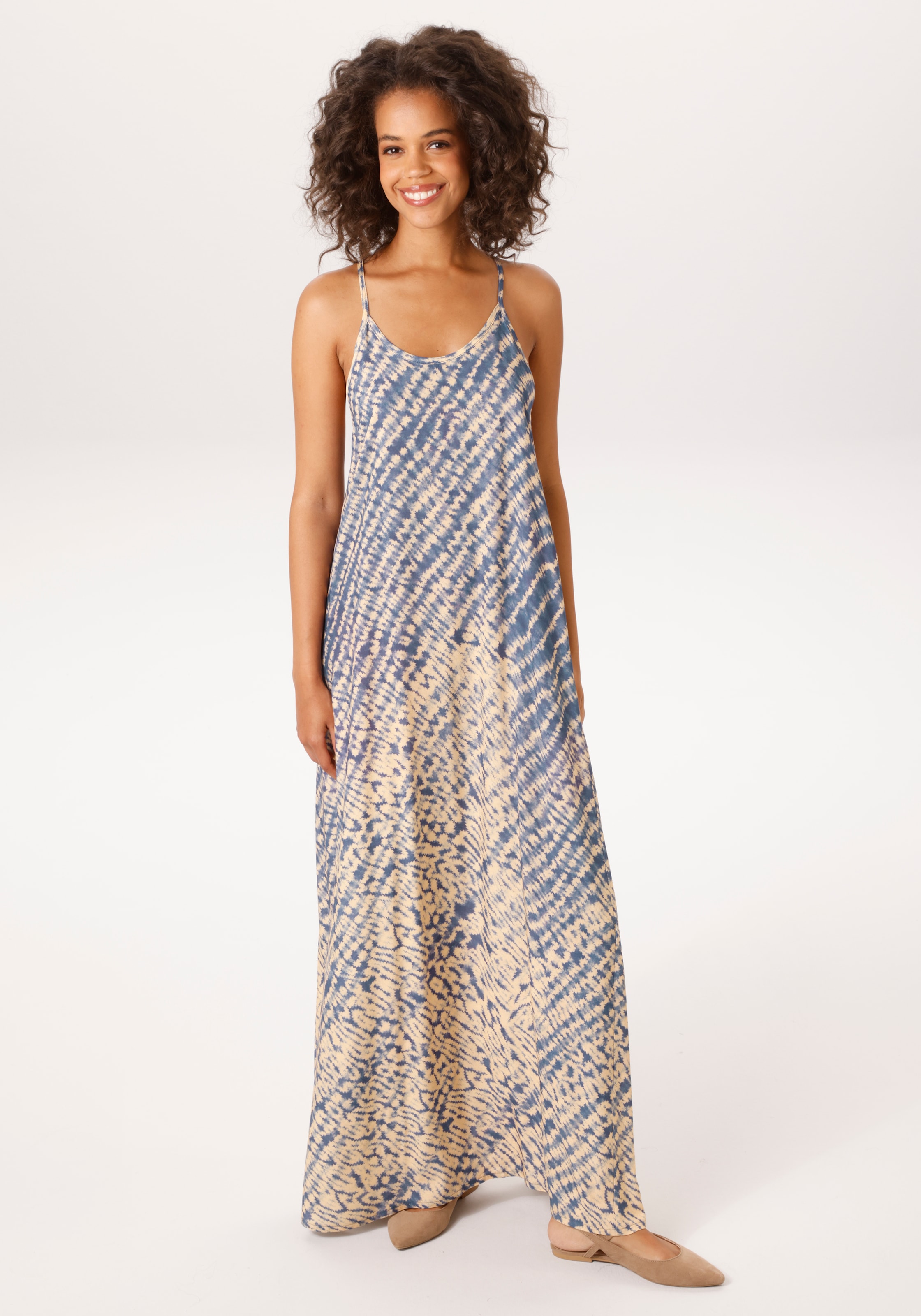 Image of Aniston CASUAL Sommerkleid mit Batikmuster im Farbverlauf