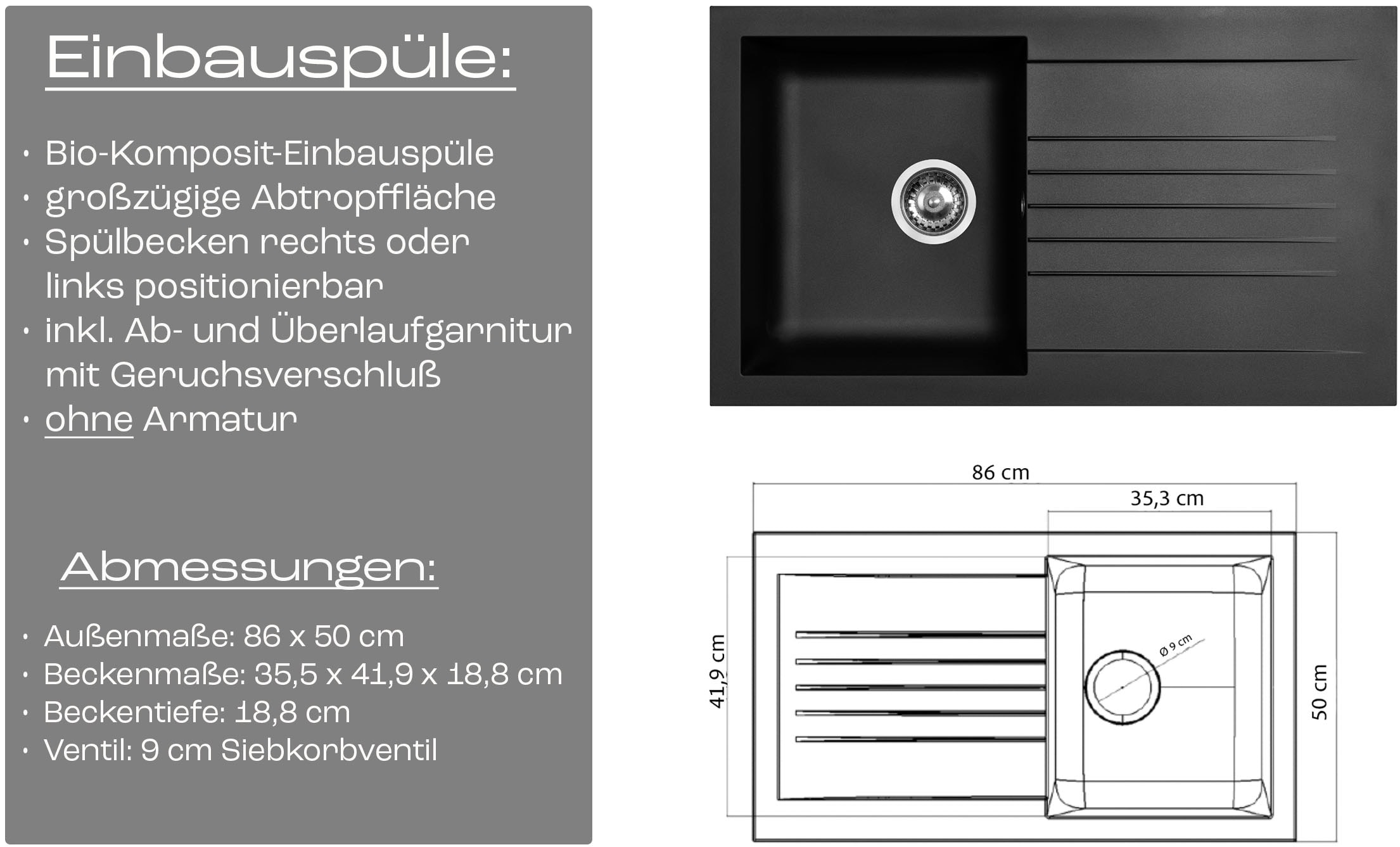 KOCHSTATION Küchenzeile »KS-Toronto« Breite 220 c, wahlweise mit HANSEATIC-E-Geräten