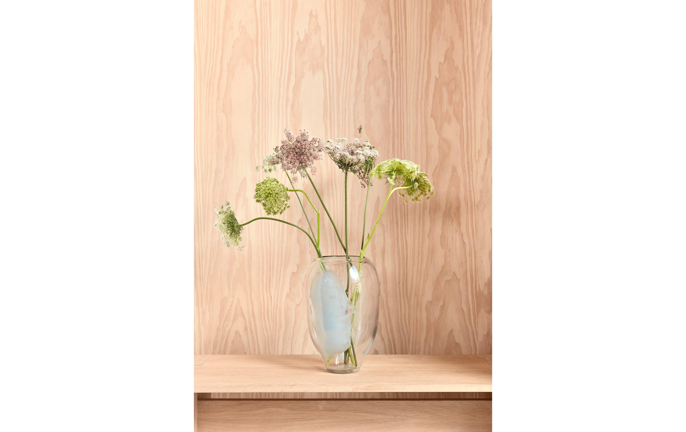 OYOY Dekovase »Jali gross 35 cm, Hellblau/Transparent«