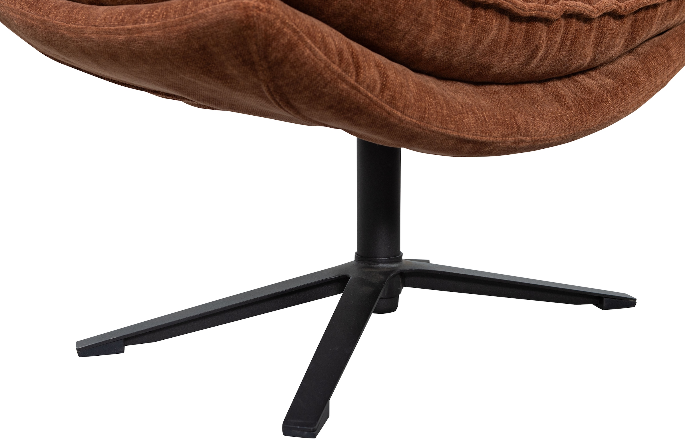 WOOOD Fauteuil pivotant »Kube mit Drehmechanismus inkl. Hocker B 74 x T 89 x H 100 cm« revêtement Newt-Chenille, haute résistance à l'usure, capacité de charge 120 kg