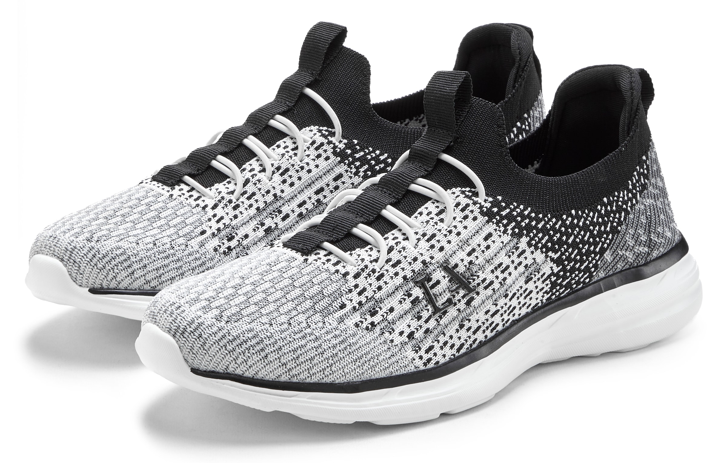Image of LASCANA Sneaker "Slipper, Halbschuh, Turnschuhe, Slip-On-Sneaker," bequem zum Reinschlüpfen mit elastischen Schnürbändern Unisex VEGAN