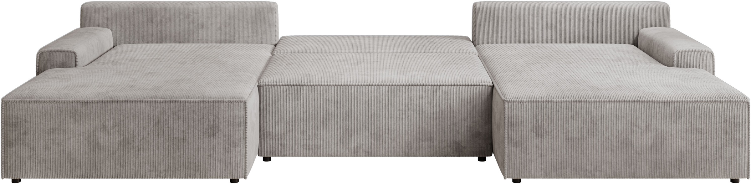 TRENDMANUFAKTUR Wohnlandschaft »Challenge, Schlafsofa mit Bettkasten, Couch in U-Form, Breite 333 cm« XXL Sofa mit Bettkasten & Schlaffunktion, auch in trendigem Cordstoff