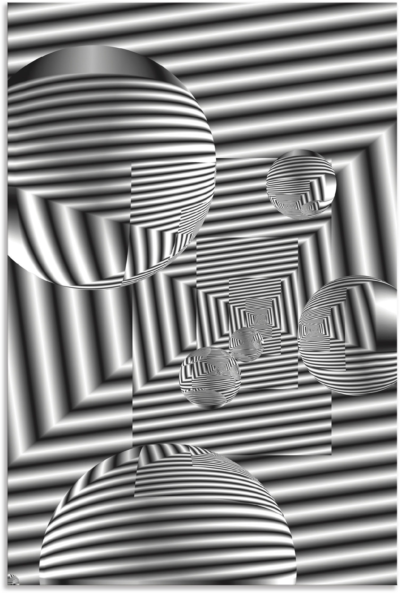 Image of Artland Wandbild »Weg nach Innen«, Muster, (1 St.), in vielen Grössen & Produktarten - Alubild / Outdoorbild für den Aussenbereich, Leinwandbild, Poster, Wandaufkleber / Wandtattoo auch für Badezimmer geeignet bei Ackermann Versand Schweiz