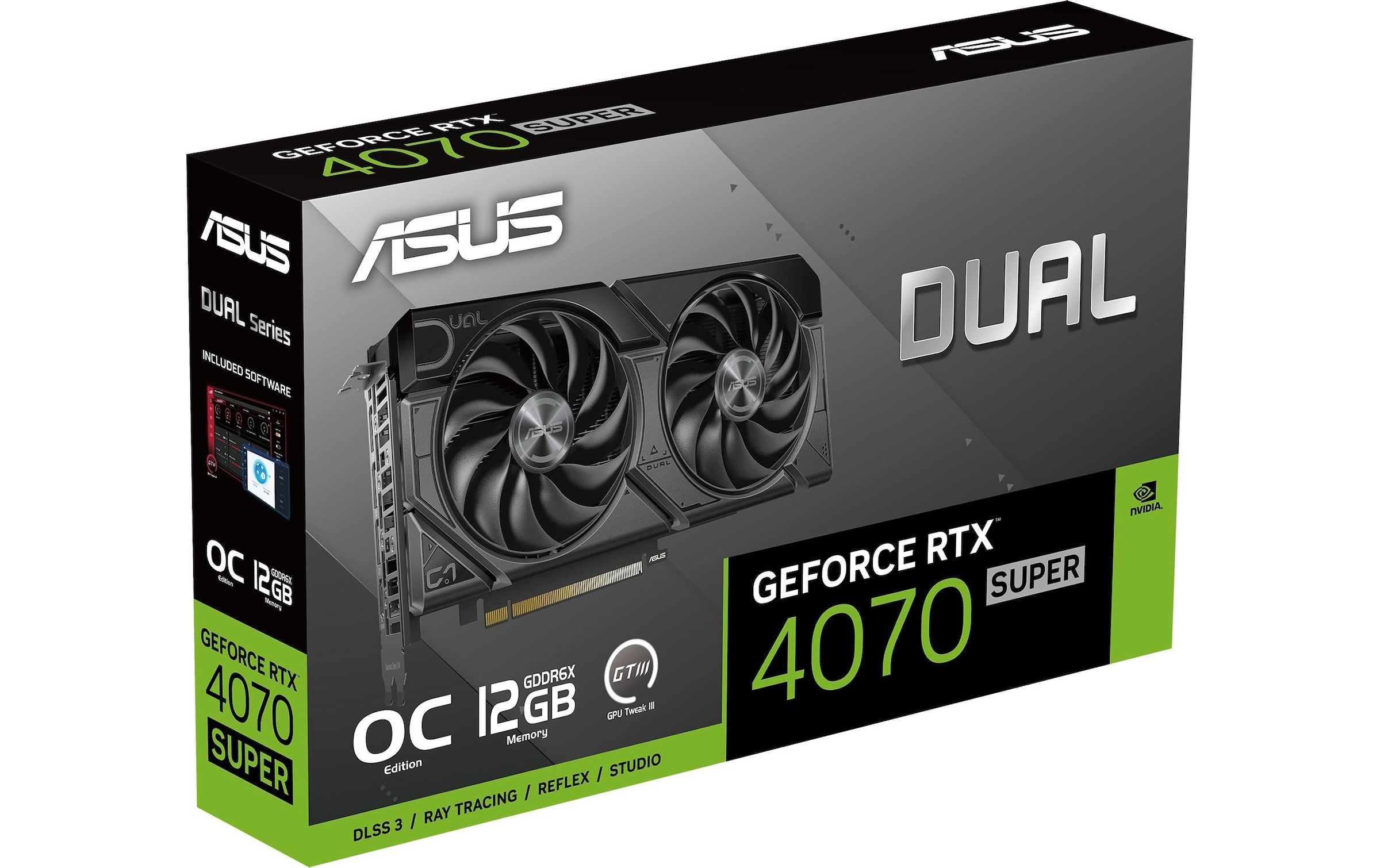 Asus Grafikkarte »Dual GeForce RTX 4070 SUPER EVO OC Edition 12 GB«, 12 GB, GDDR6X