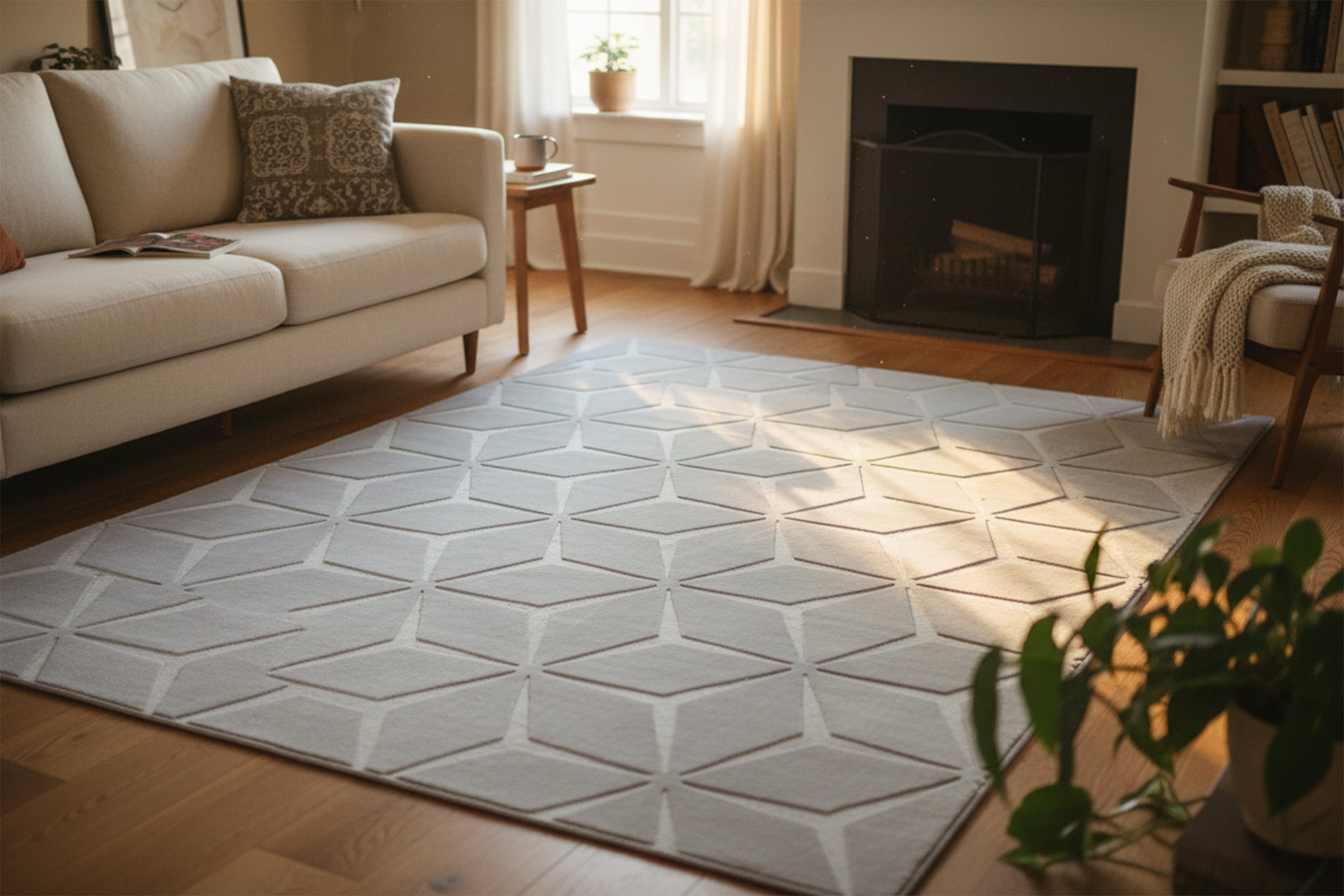 Kayoom Tapis »Calma 225« Rectangulaire 10 mm Höhe poils courts, effet 3D, salon