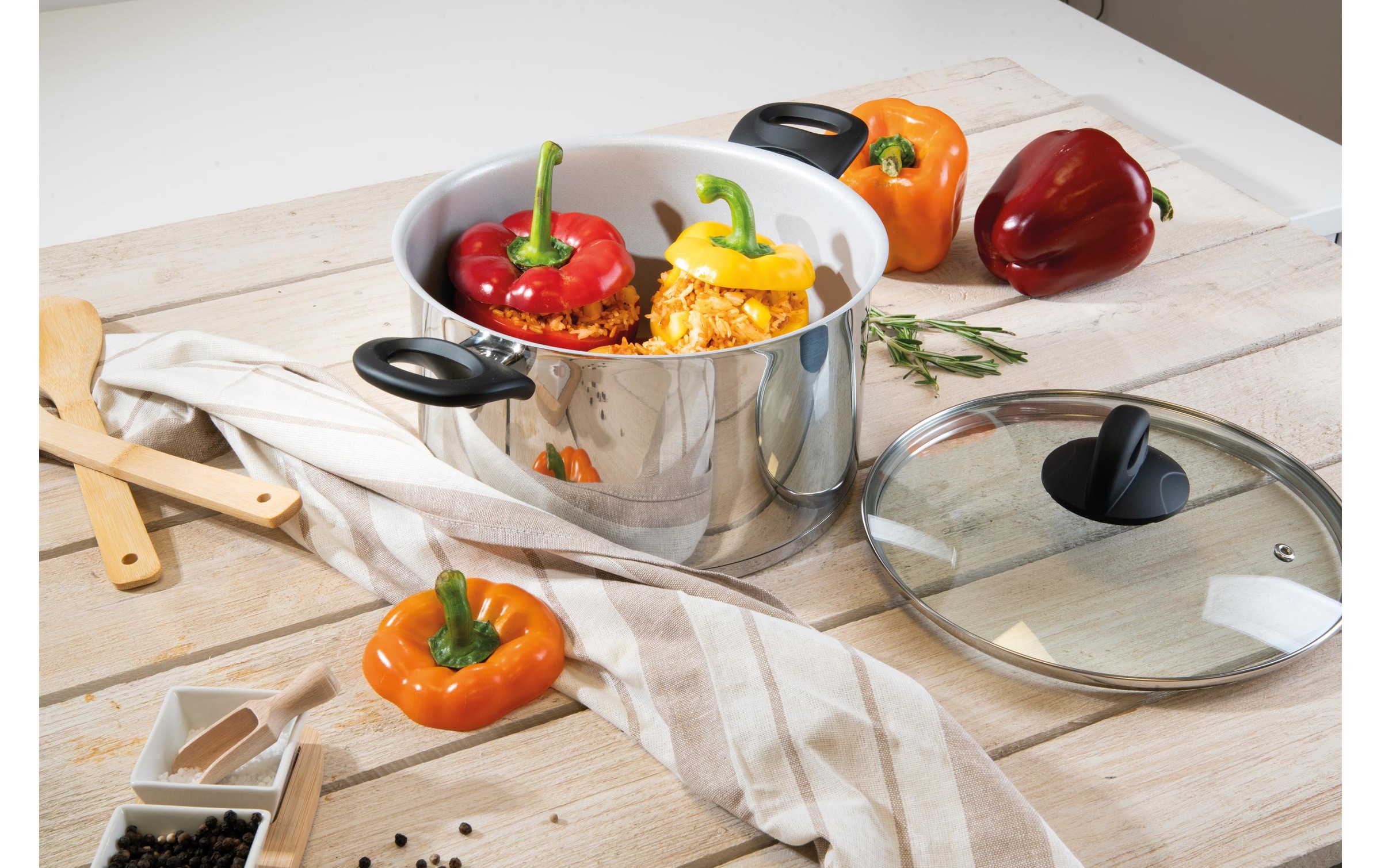Genius Kochtopf »Set, 2-teilig 24 cm«, Edelstahl, (Set)