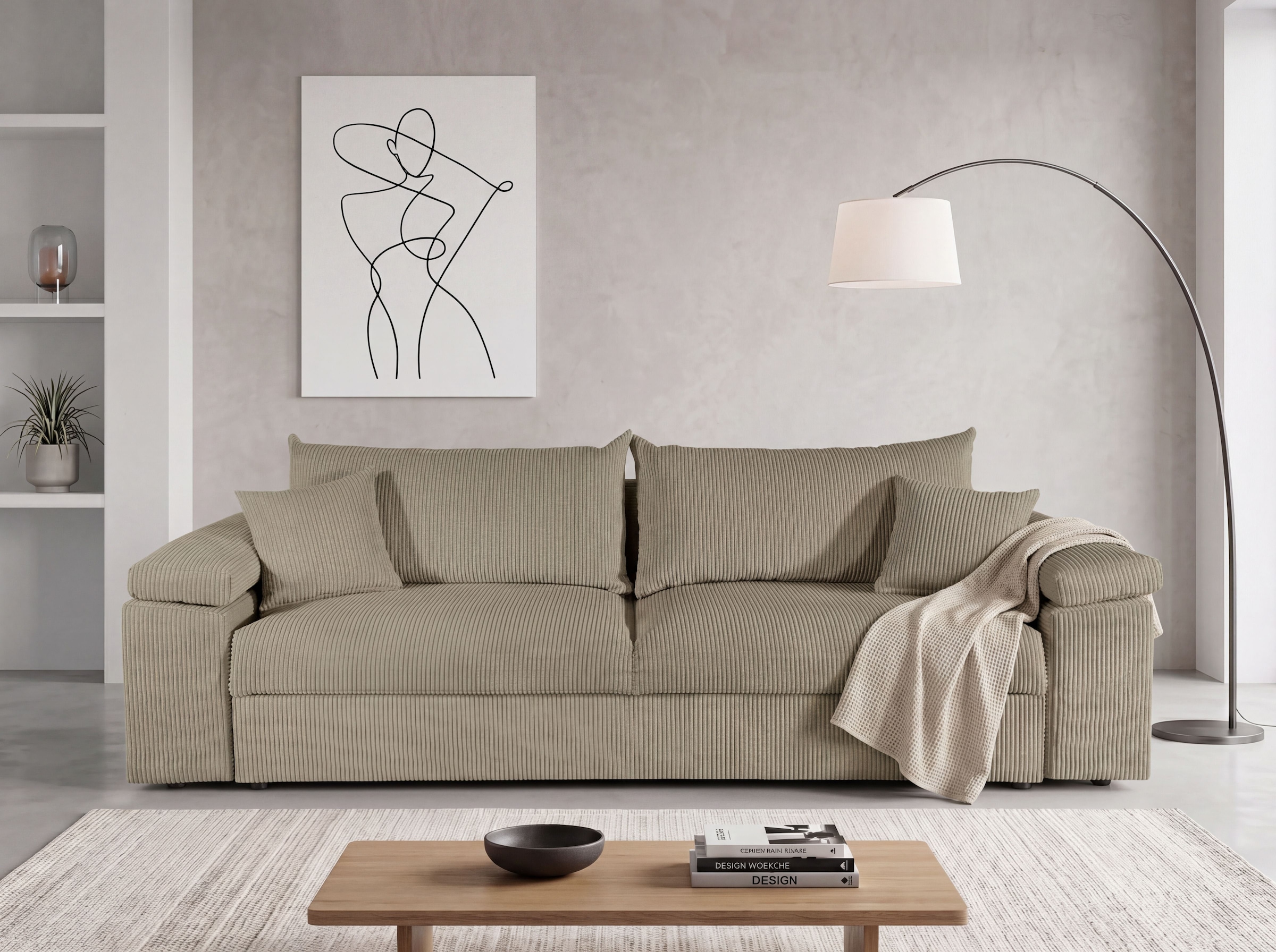 Image of COLLECTION AB Schlafsofa "Mara, B: 249 cm, Liegefl. 139x195 cm" Dauer-Schlaffunktion, Bettkasten & Federkern, wahlweise mit Topper