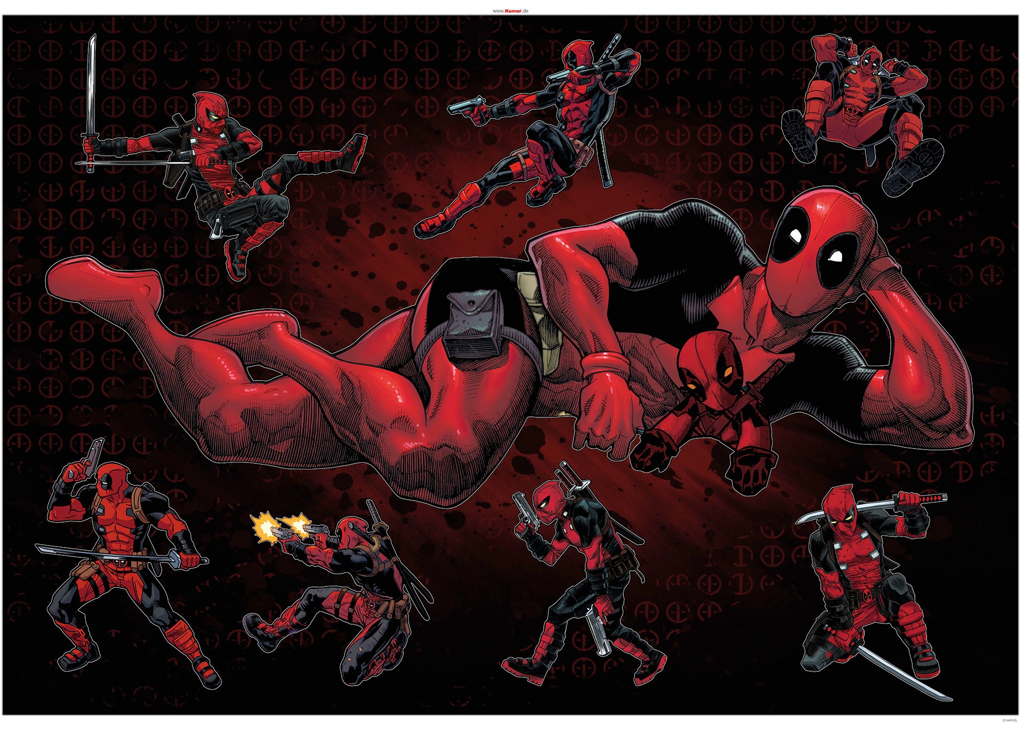 Image of Komar Wandtattoo »Deadpool Posing«, (8 St.), 100 x 70 cm bei Ackermann Versand Schweiz