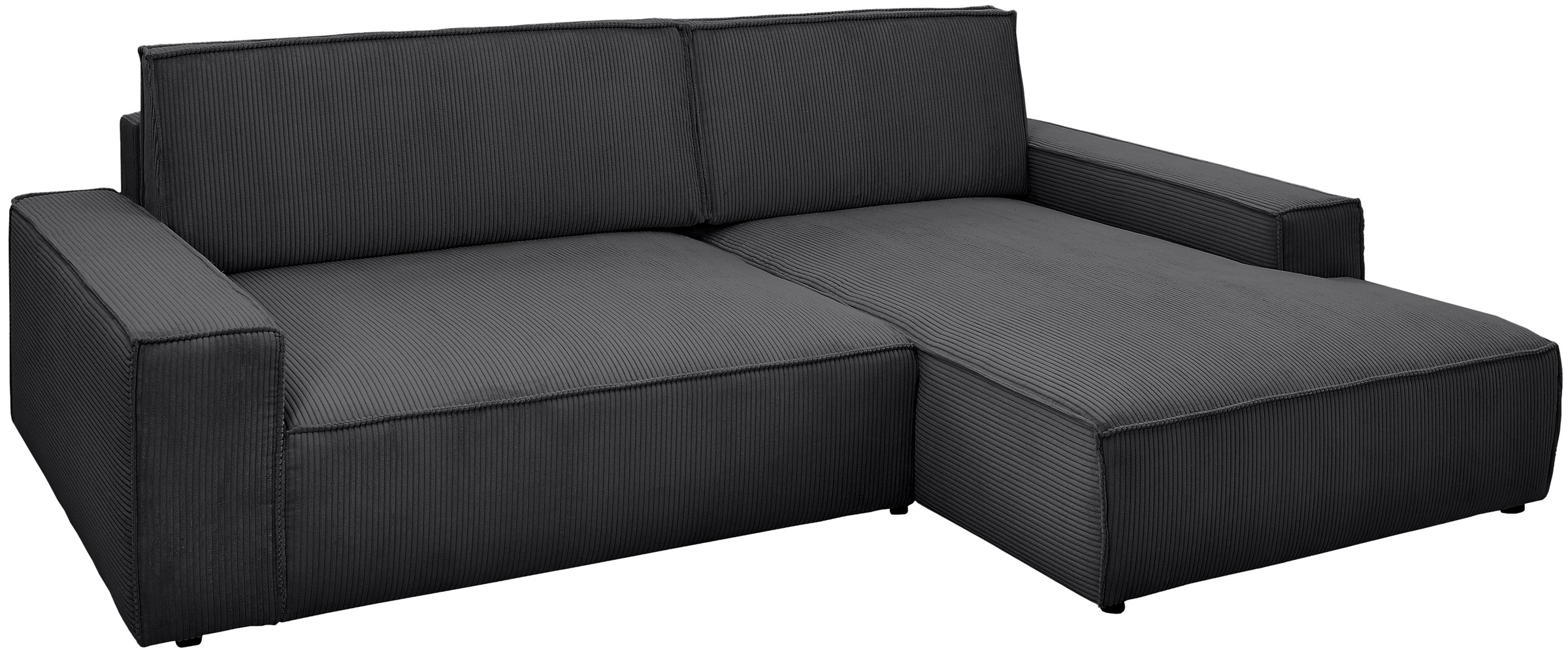 Home affaire Canapé d'angle »NEU: SHERWOOD XXL 284, Big-Sofa L-Form, tiefe Sitzfläche 95 cm, Cord« Recamiere rechts/links, als Schlafsofa stellbar, Cord u. Leinenoptik