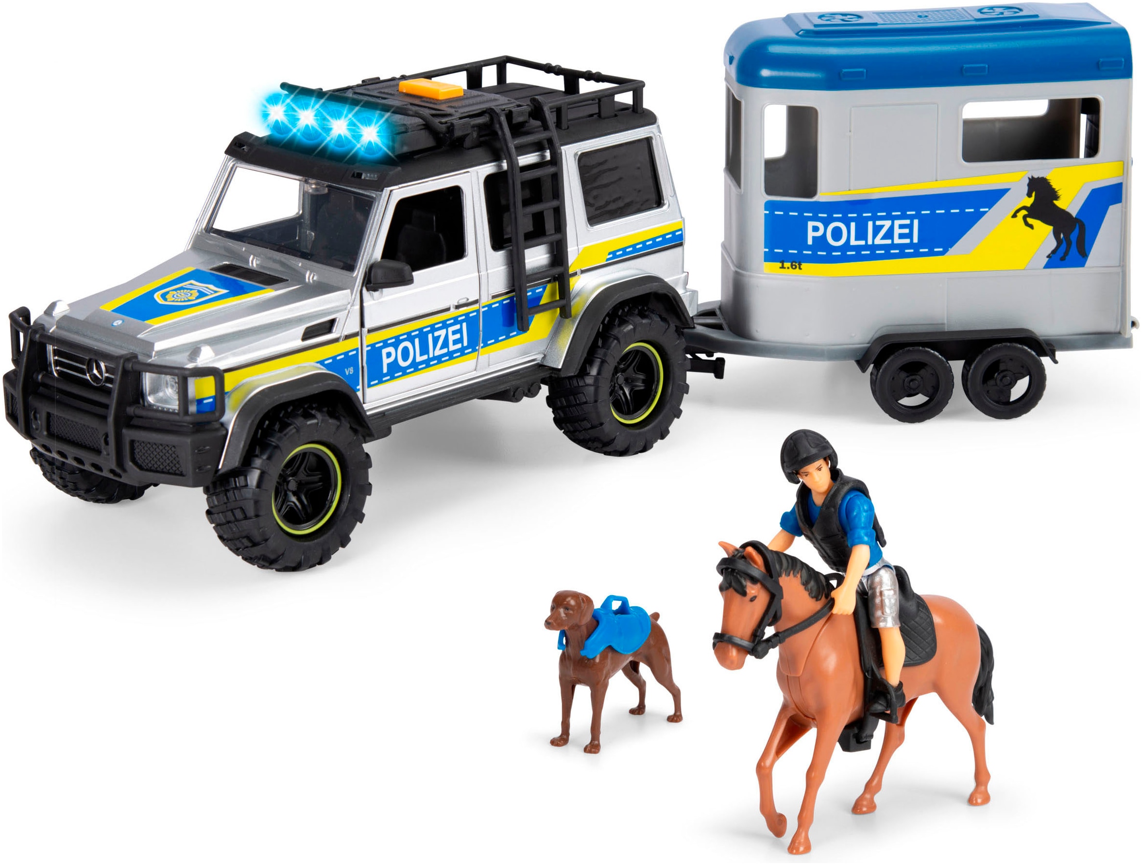 Dickie Toys Voiture-jouet »Police Horse Trailer« mit Licht und Sound