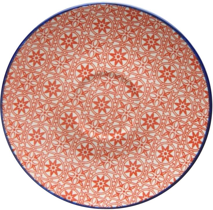 Image of CreaTable Untertasse »Mediterran«, (Set, 4 St.), Ø 15 cm, Steinzeug, Farbe rot bei Ackermann Versand Schweiz