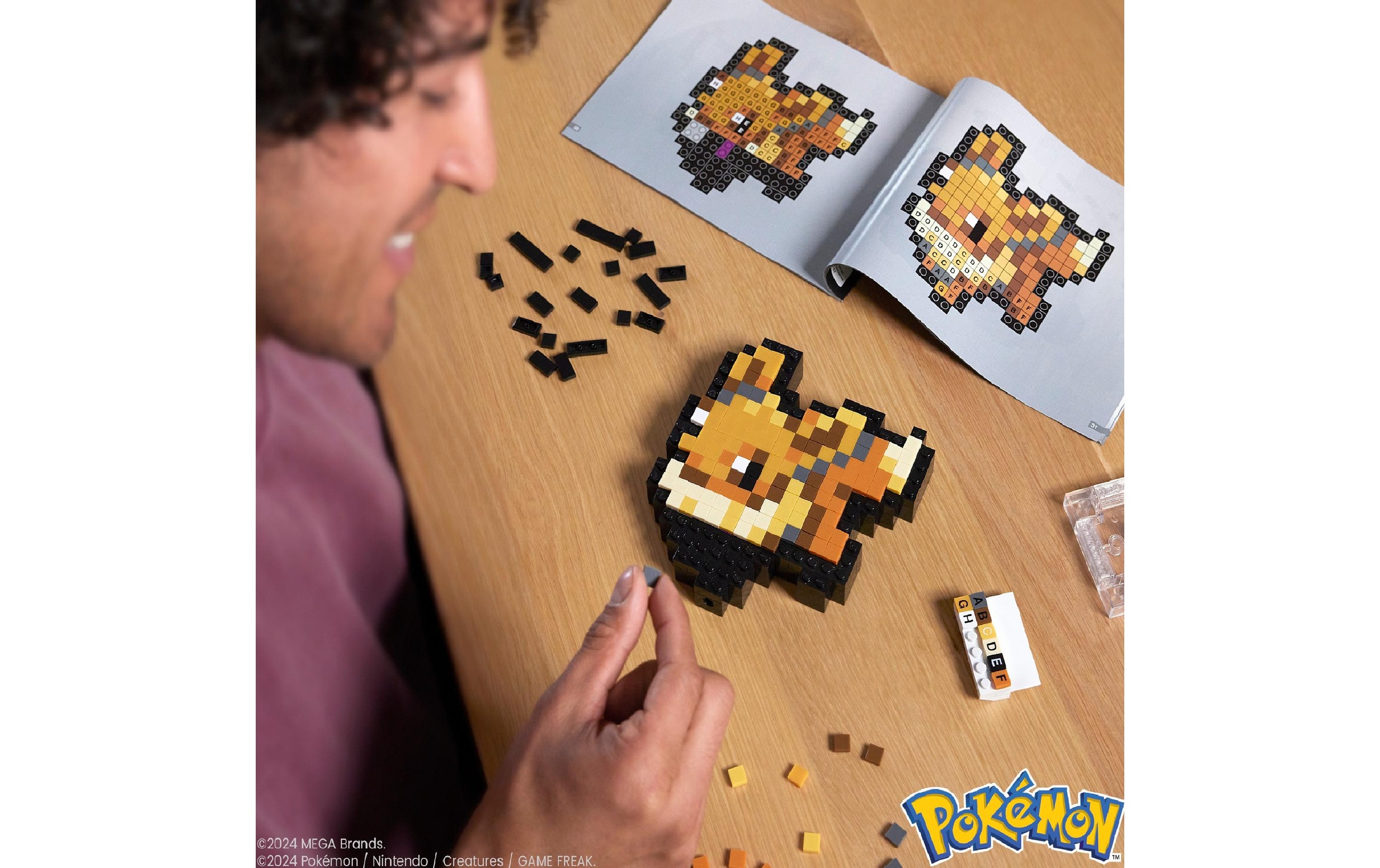 MEGA Briques de jeu »Pokémon Evoli Pixel Art«