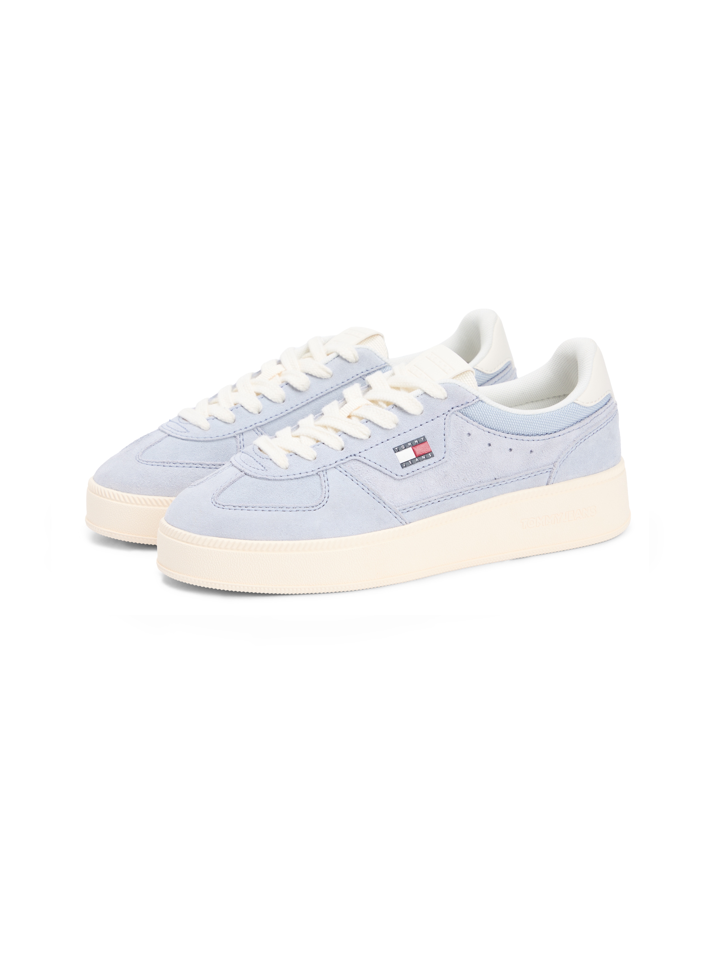 Image of Tommy Jeans Plateausneaker "THE GREENWICH EDGE MAX SUEDE" Freizeitschuh, Halbschuh, Schnürschuh mit seitlicher Logoflagge