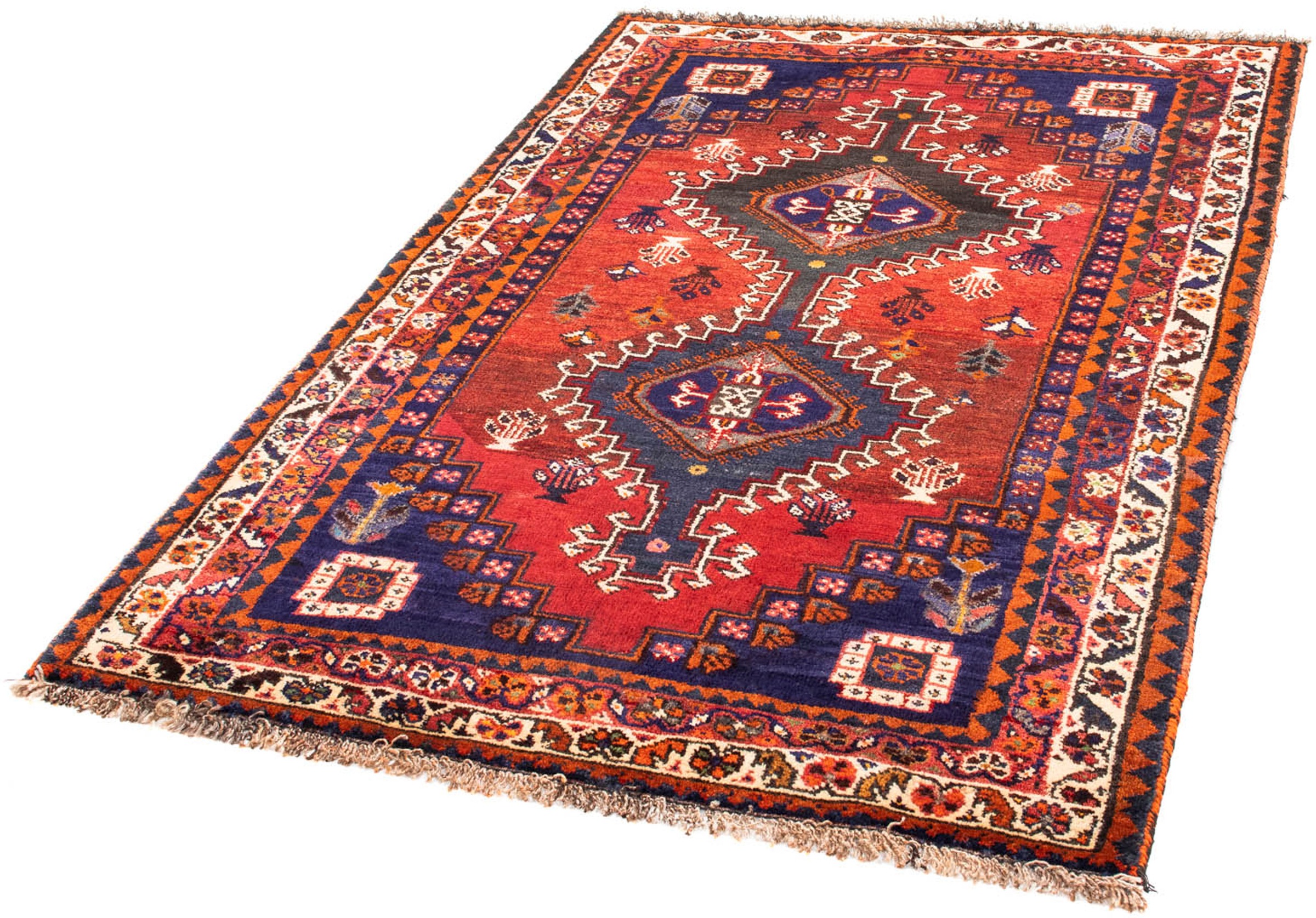 Image of morgenland Orientteppich »Perser - Nomadic - 167 x 116 cm - dunkelrot«, rechteckig, 10 mm Höhe, Wohnzimmer, Handgeknüpft, Einzelstück mit Zertifikat bei Ackermann Versand Schweiz