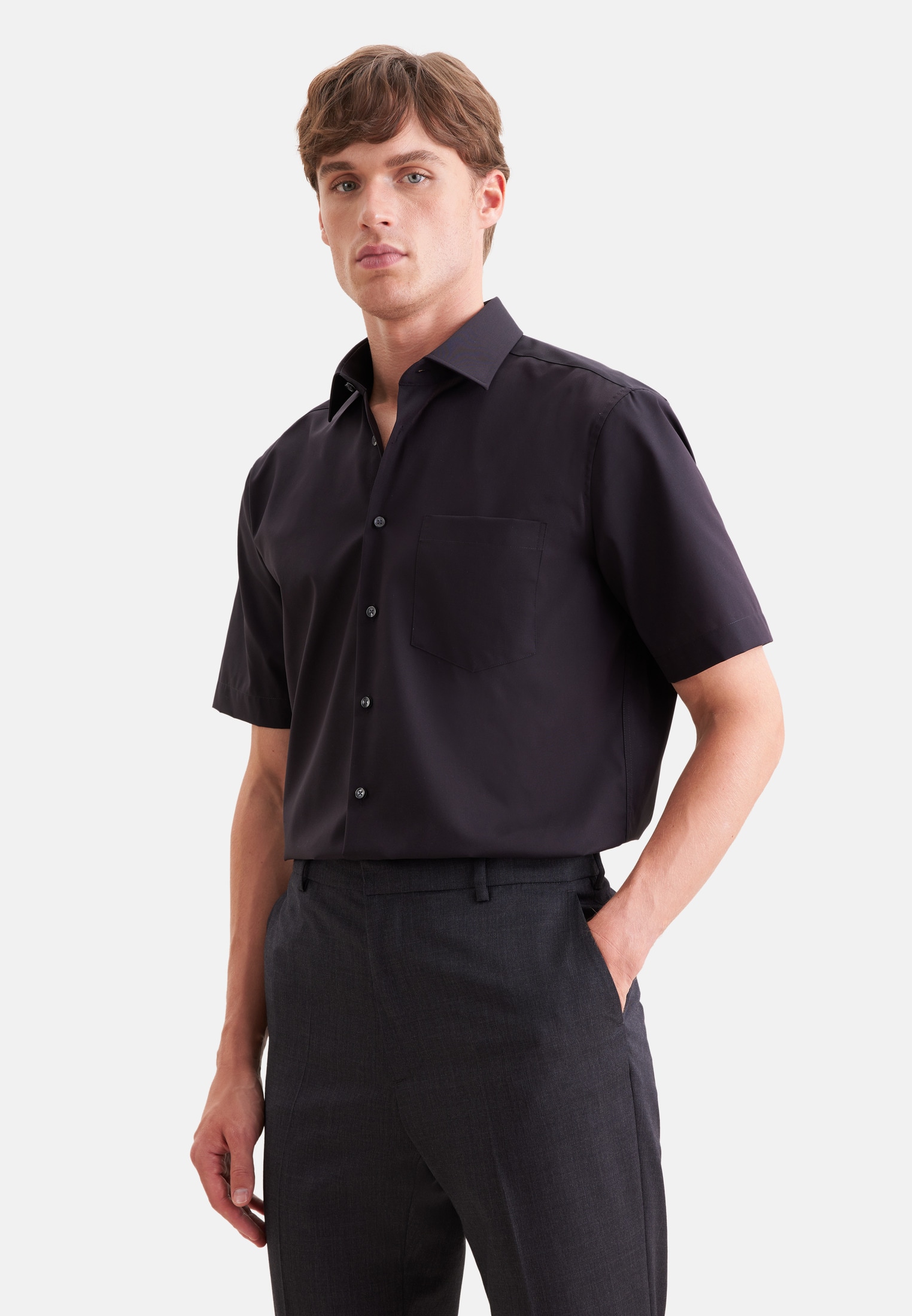 seidensticker Chemise d'affaires »Schwarze Rose« col Kent 1/2 Regular uni