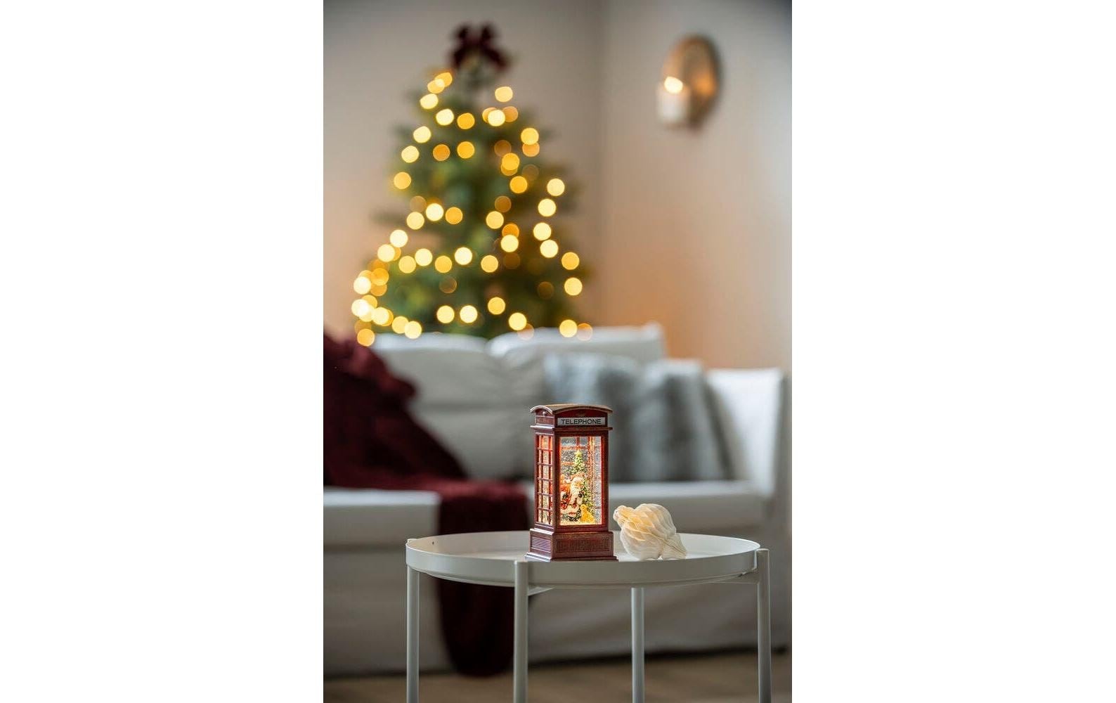 KONSTSMIDE Laterne »LED Wasserlaterne Telefonkabine mit Weihnachtsmann 20 cm«