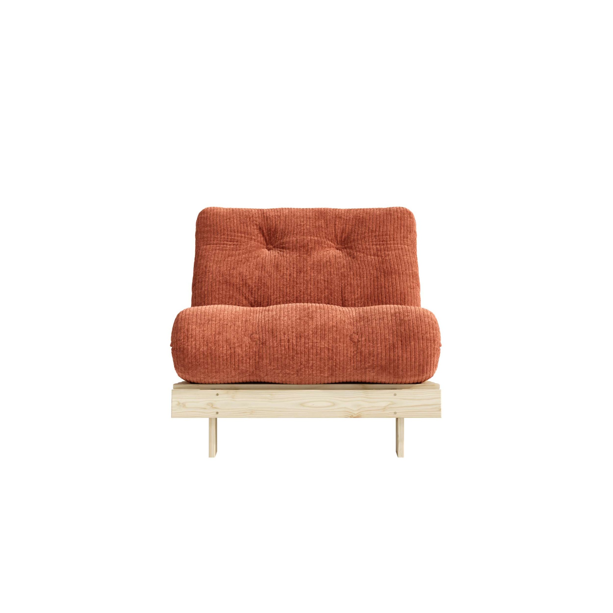 Karup Design Daybett "Roots Sofa Bed, Schlafsofa, Bettfunktion, FSC-Massivholz, B: 90 cm" Inkl. Futonmatratze. Made in Europe, minimalistisches Design