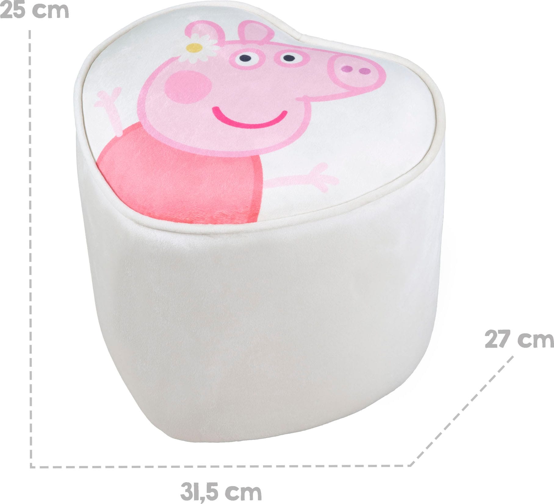 roba® Tabouret pour enfants »Peppa Pig« in Herzform
