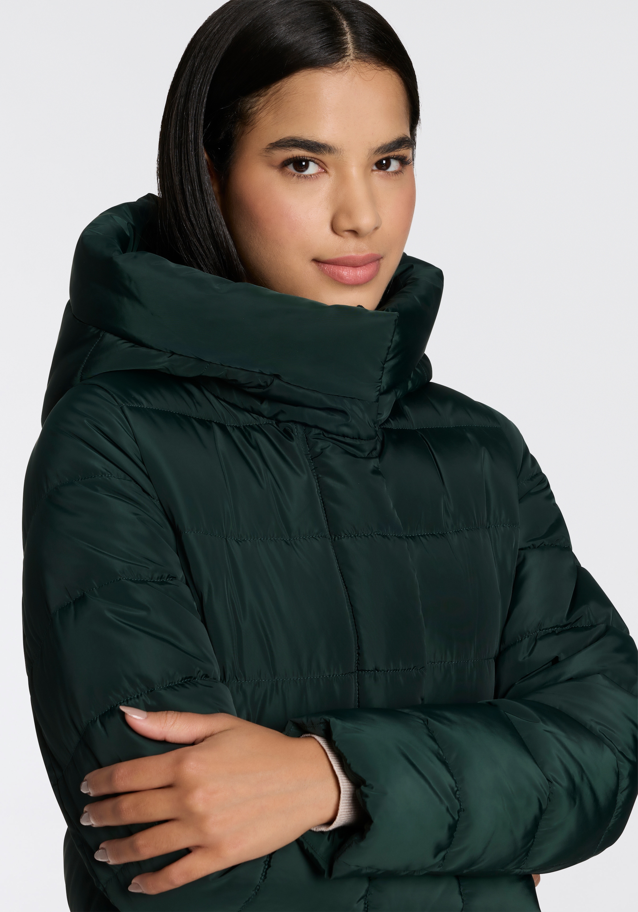 ONLY Steppmantel »ONLTINA – Puffermantel mit Premium-Füllung und verdecktem Zipper« regular fit, casual, Steppware, Kunstfaser, hochschliessend