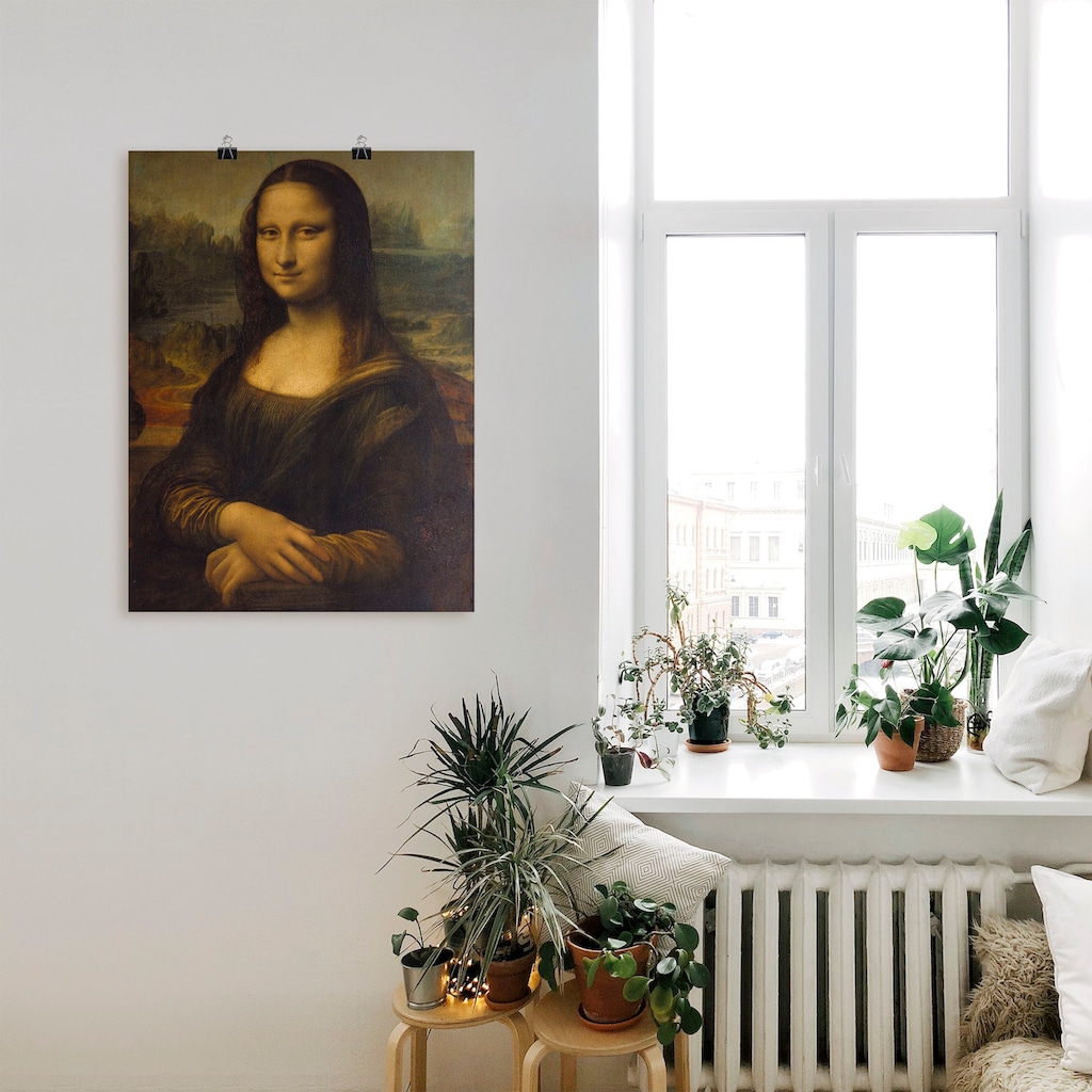 Artland Wandbild »Mona Lisa. Um 1503«, Porträts, (1 St.)