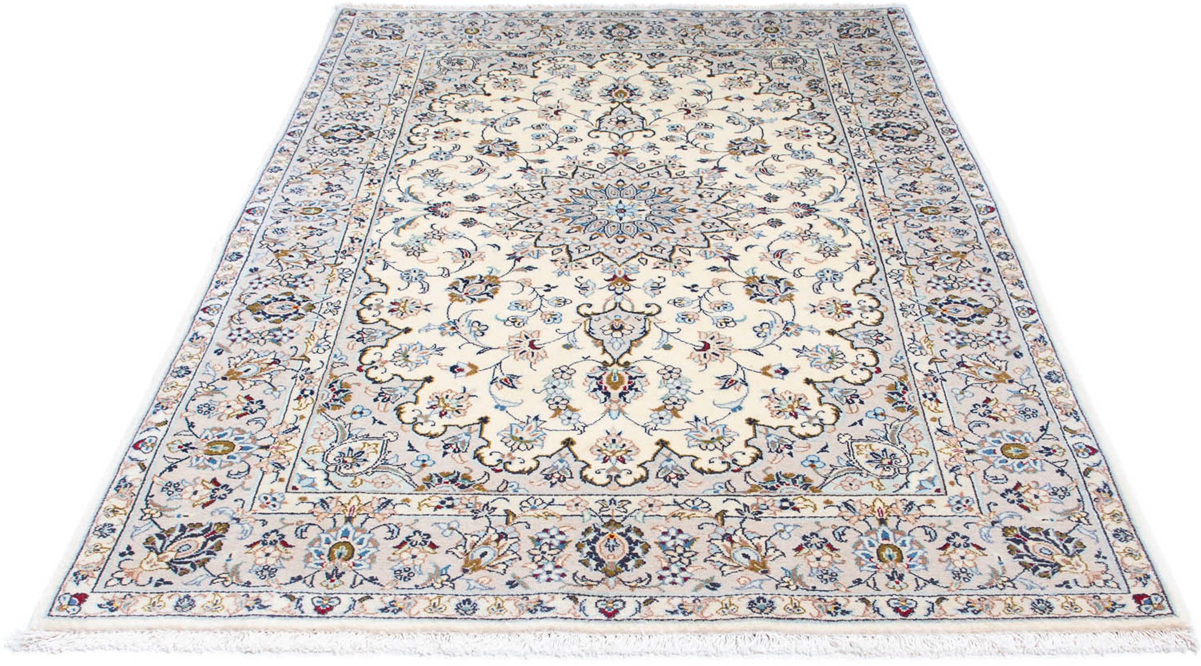 Image of morgenland Orientteppich »Perser - Keshan - 215 x 138 cm - beige«, rechteckig, 10 mm Höhe, Wohnzimmer, Handgeknüpft, Einzelstück mit Zertifikat bei Ackermann Versand Schweiz