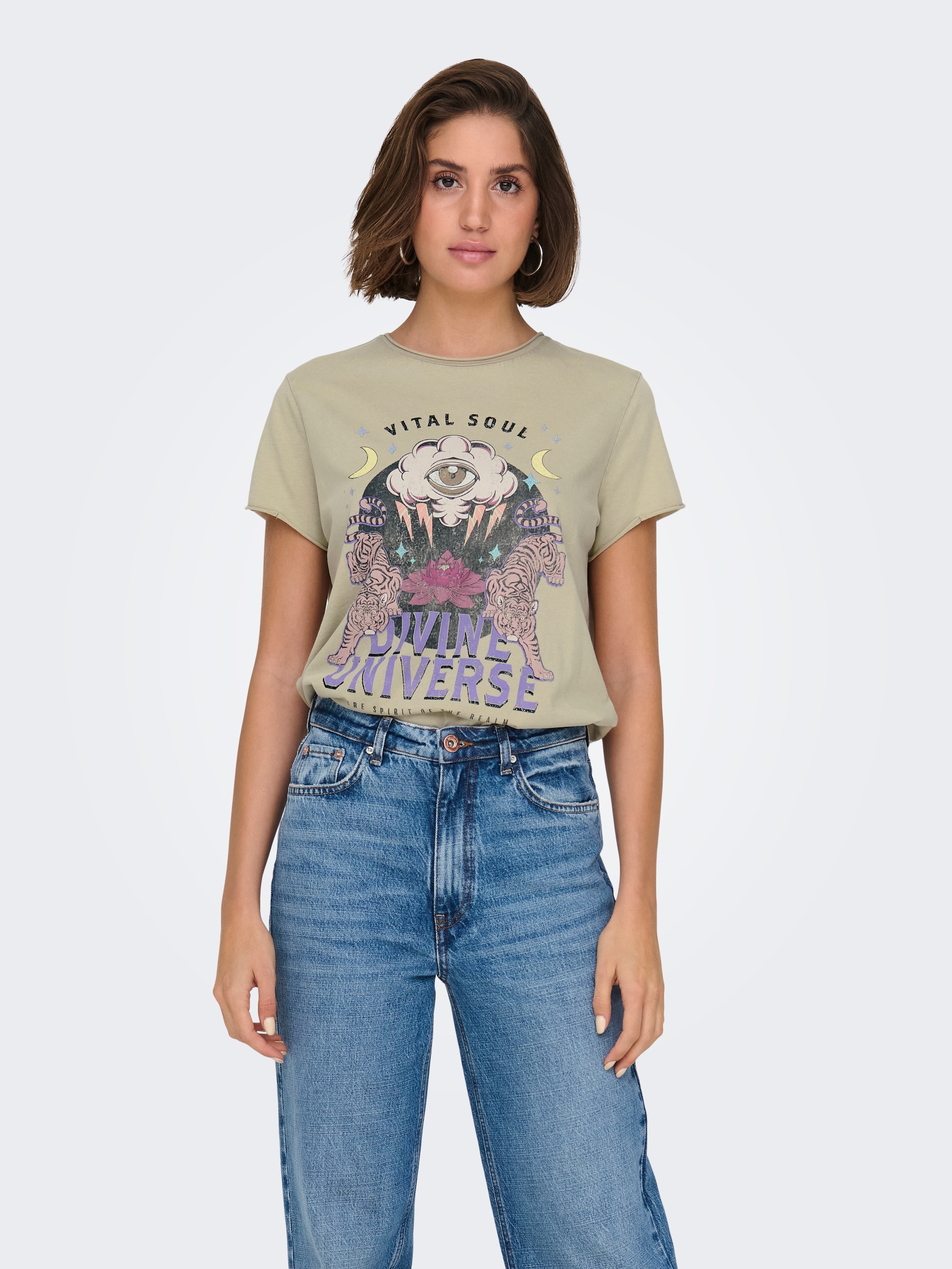 ONLY Kurzarmshirt »ONLLUCY LIFE S/S EYE TOP BOX JRS«