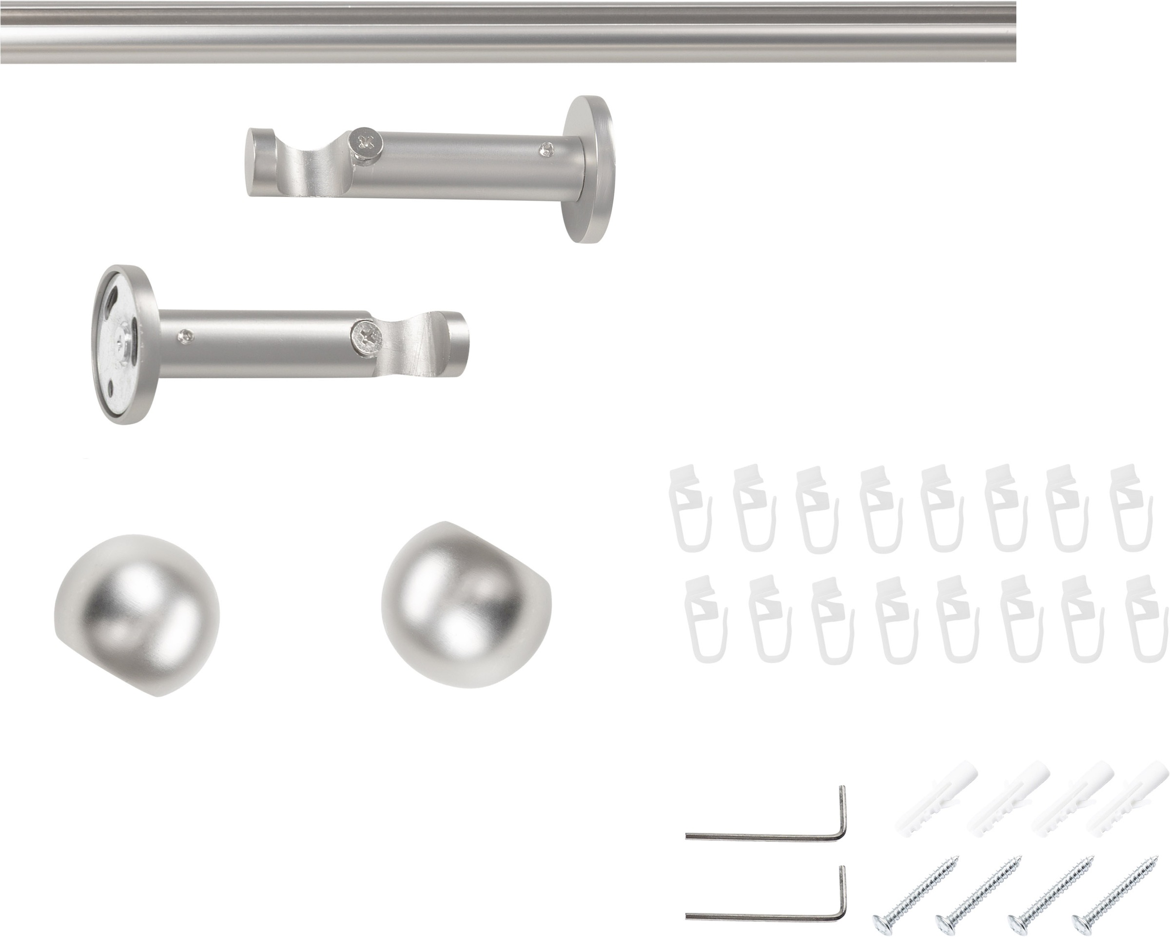 SN DECO GROUP Gardinenstange Ø 19 mm 1 läufig-läufig Fixmass;kürzbar