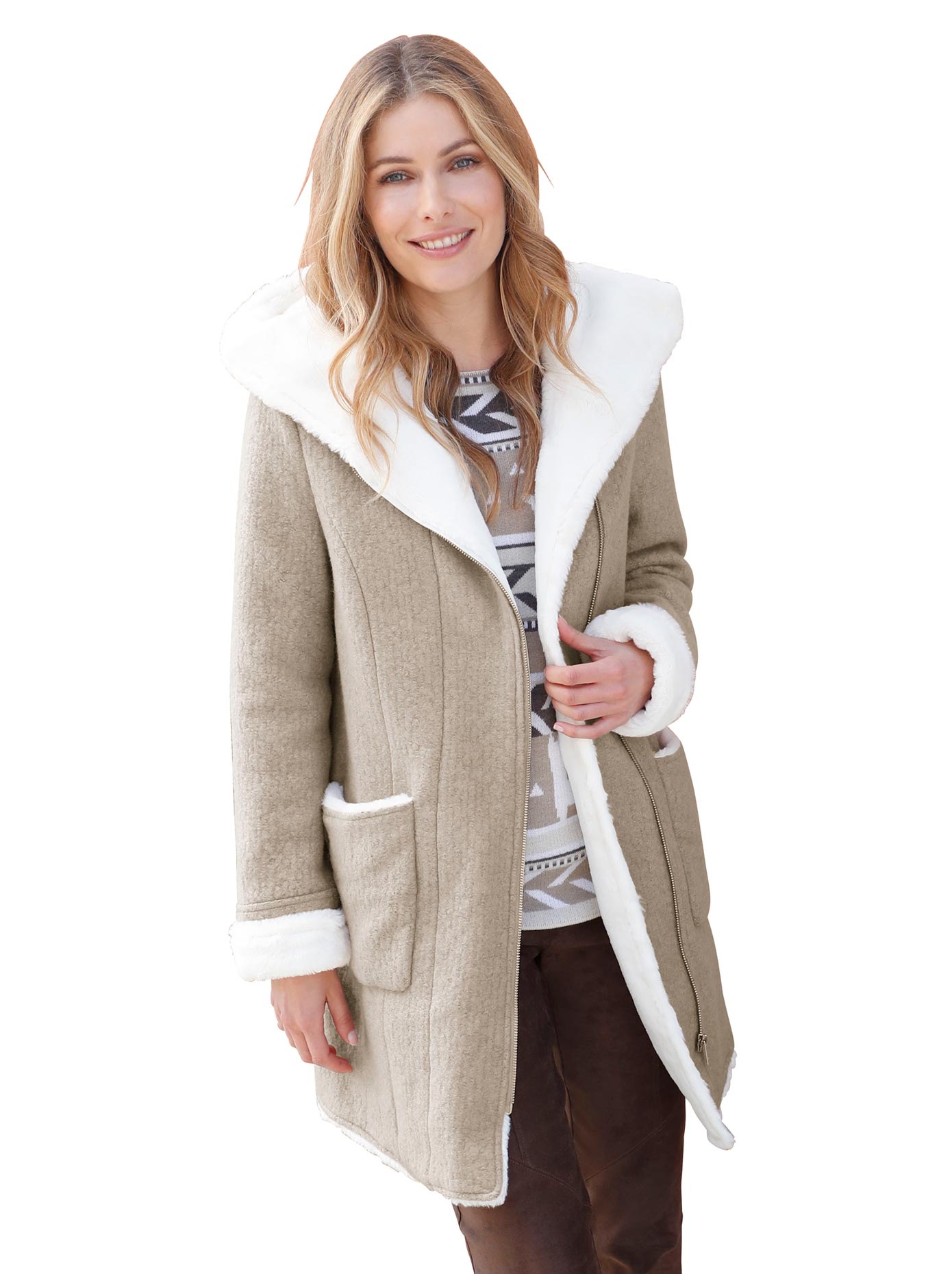 Classic Inspirationen Jacke mit asymmetrischem Reissverschluss