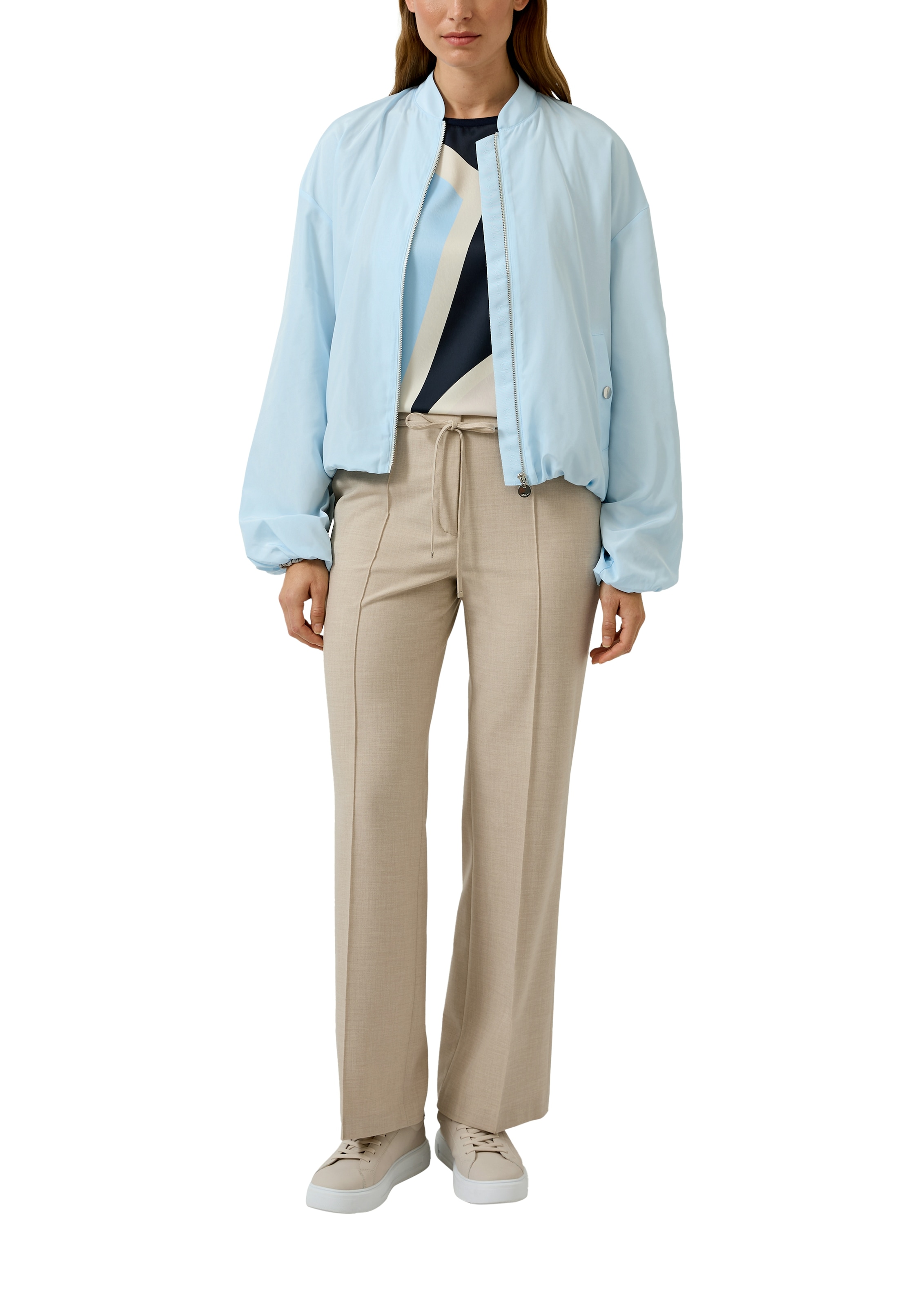 s.Oliver BLACK LABEL Anzughose  mit Bindeband