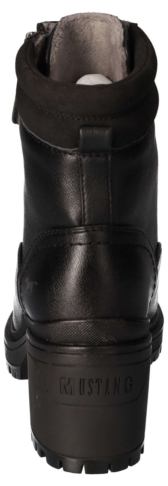 Mustang Shoes Stiefelette, Schnürboots, Blockabsatz, Trachtenstiefelette mit Reissverschluss