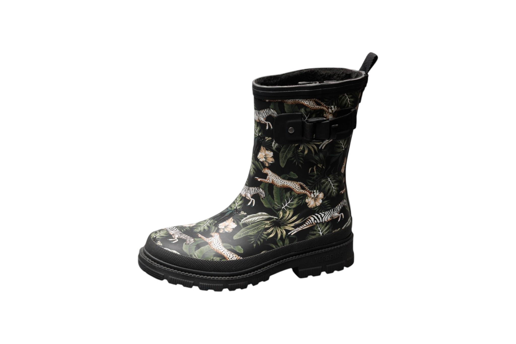 Image of VERBENAS Gummistiefel "LINA FUR SMOOTH SELVA" Regenstiefelette, Rainboots in Dschungel-Optik