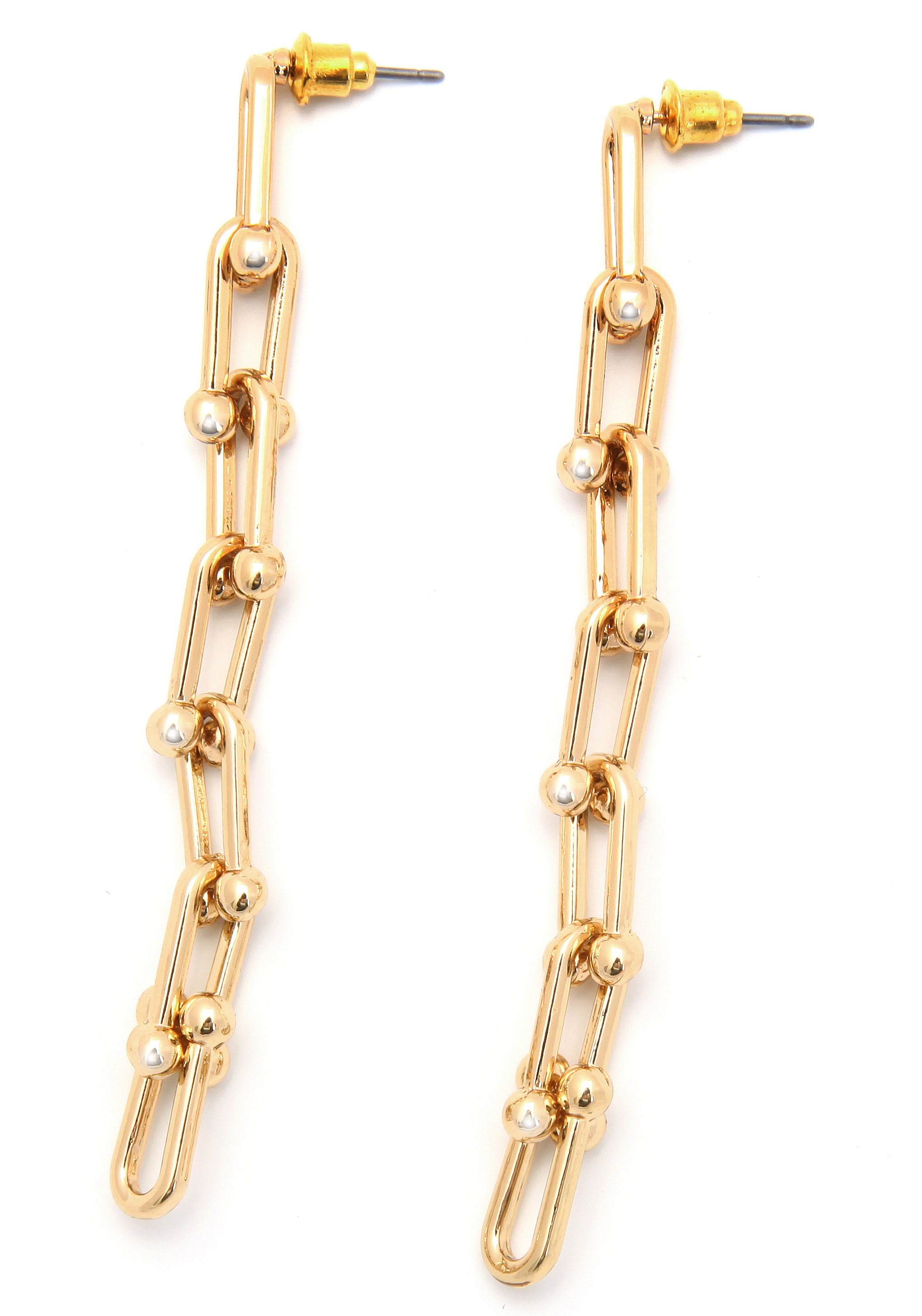 Image of J.Jayz Paar Ohrstecker »im Ketten-Design, modern, vergoldfarbenet« bei Ackermann Versand Schweiz