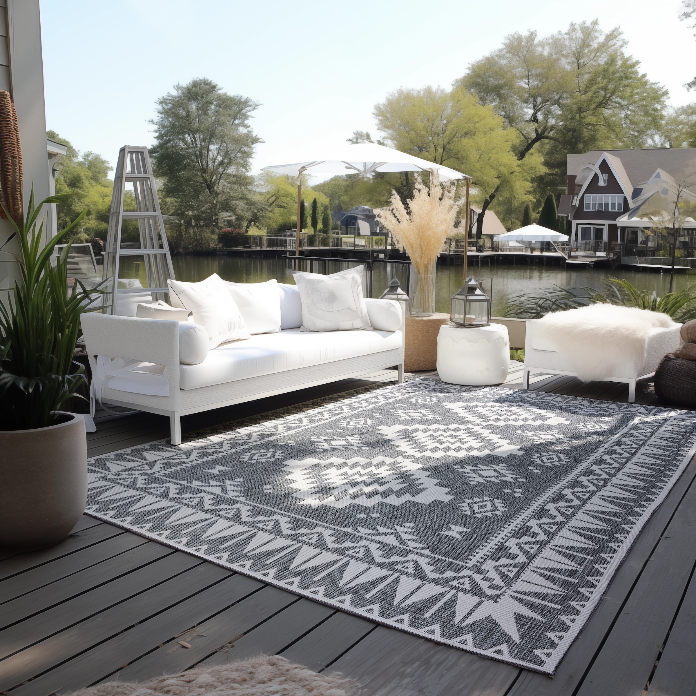 ELLE DECORATION Teppich »Dynamic, In- und Outdoor«, rechteckig, Flachgewebe,  In-& Outdoor, Modern, Wendeteppich, Balkon, Wohnzimmer kaufen