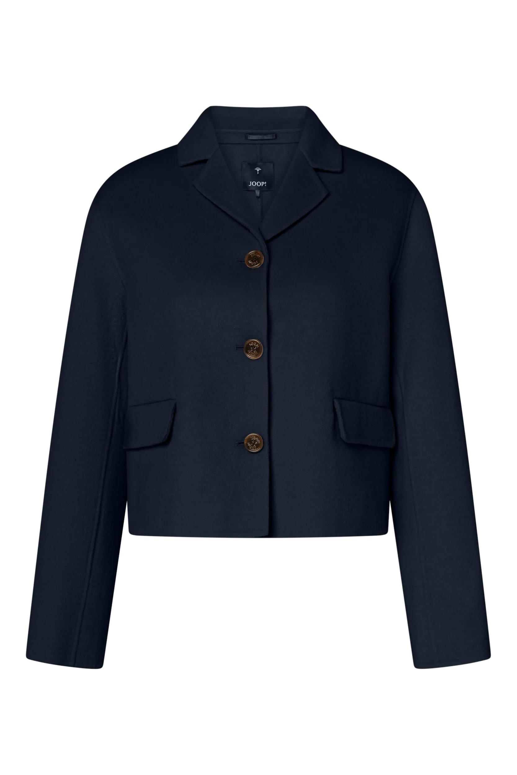 Image of JOOP Kurzjacke "Joselyn" ohne Kapuze mit Reverskragen, Woll-Mix