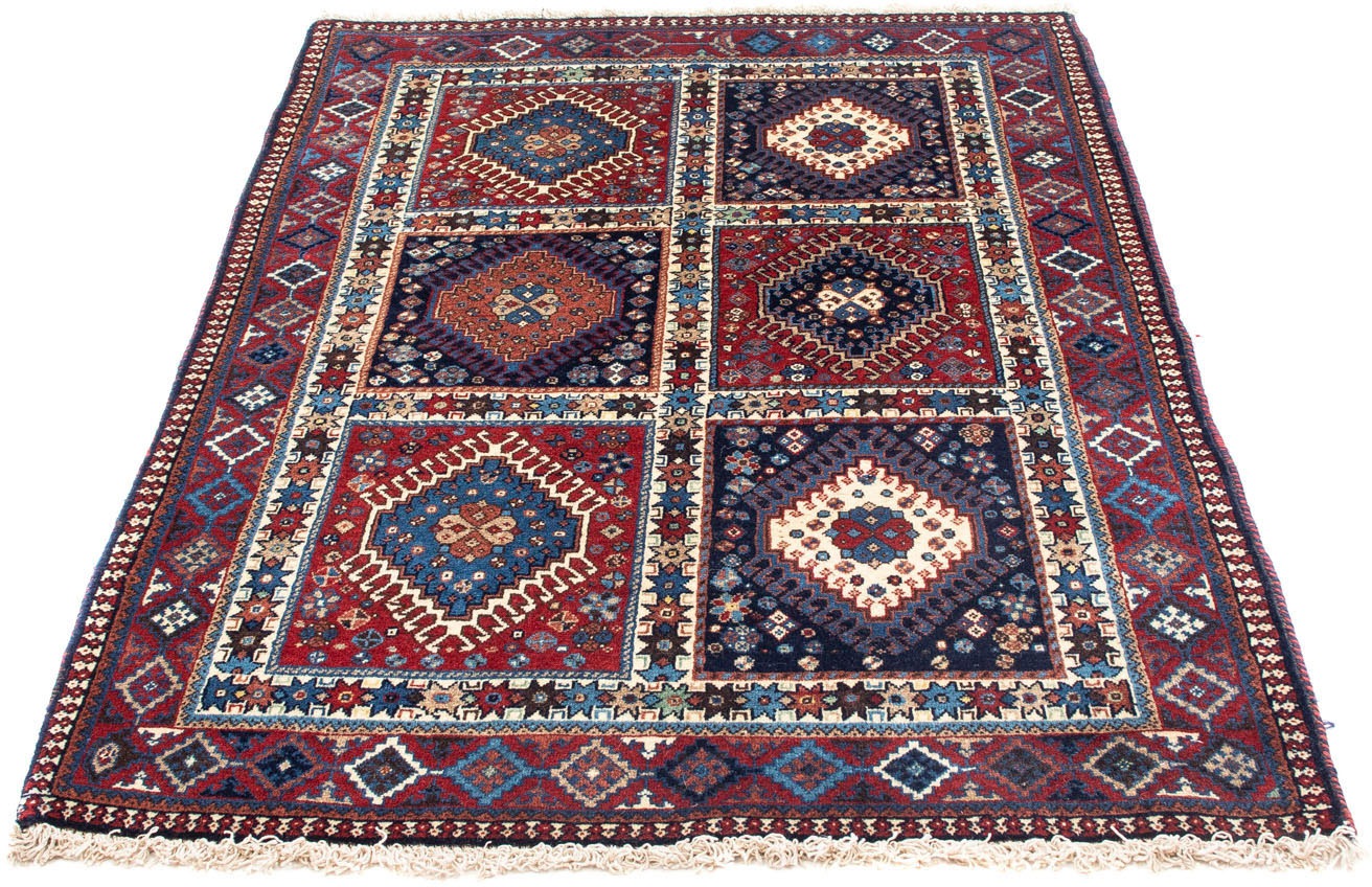 Image of morgenland Hochflor-Läufer »Yalameh Felder Blu 203 x 81 cm«, rechteckig, 1 mm Höhe, Handgeknüpft bei Ackermann Versand Schweiz