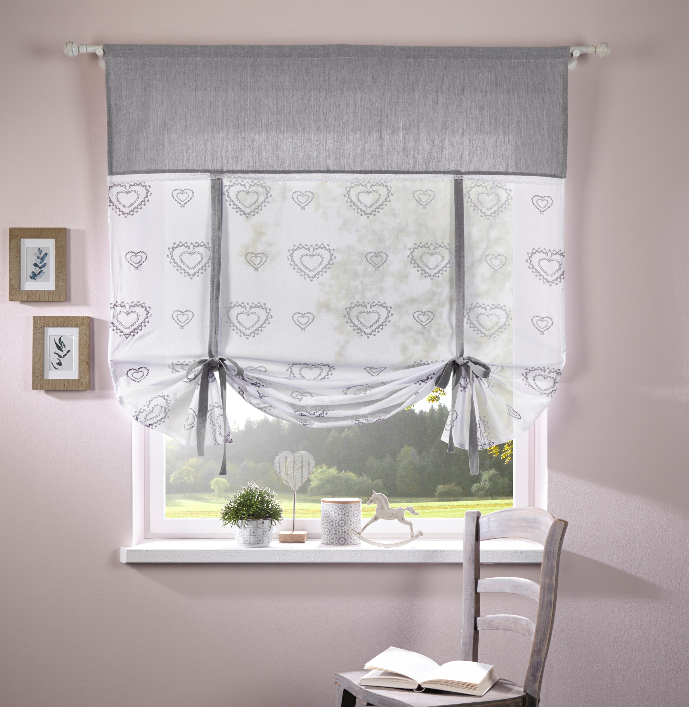 Image of GOODproduct Gardine "Louis" Stangendurchzug 1 Stk. tlg. halbtransparent, einseitig bedruckt